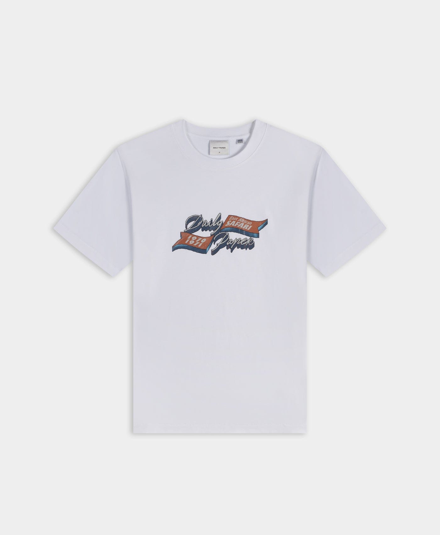 White 3D Script SS T - Shirt