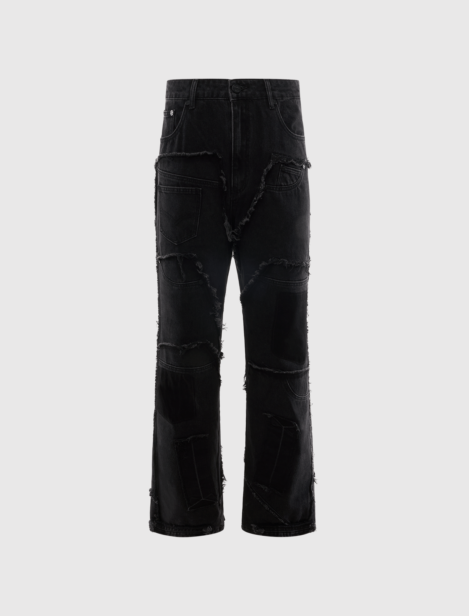HOMME FEMME RECONSTRUCTED DENIM JEANS
