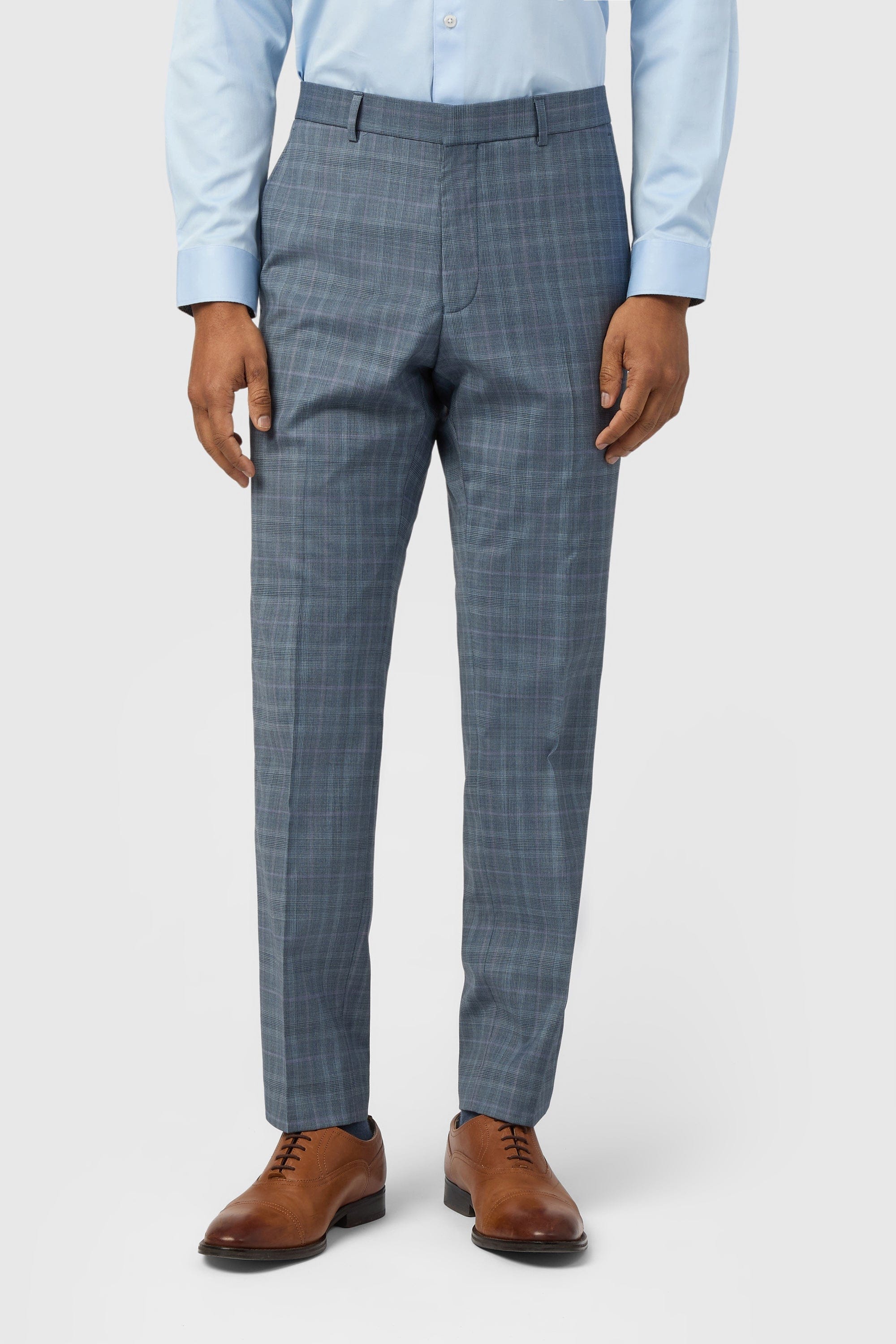 Blue Kotor - Blue Rose Check Trs Blue