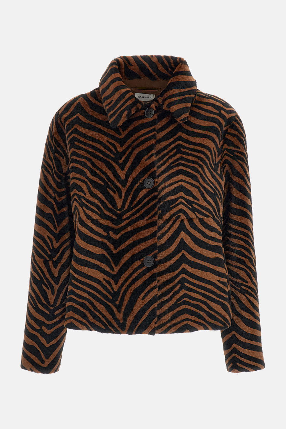 Parosh GIACCA IN PELLE ANIMALIER