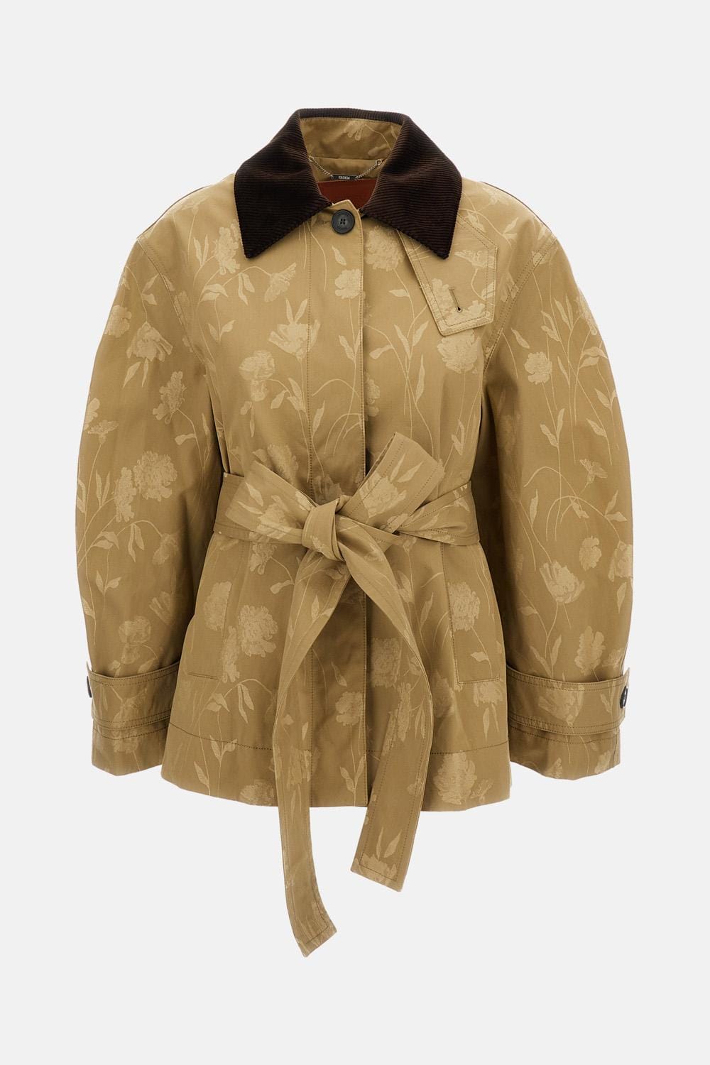 Erdem GIACCA OVERSIZE POPPY COTTON JACQUARD