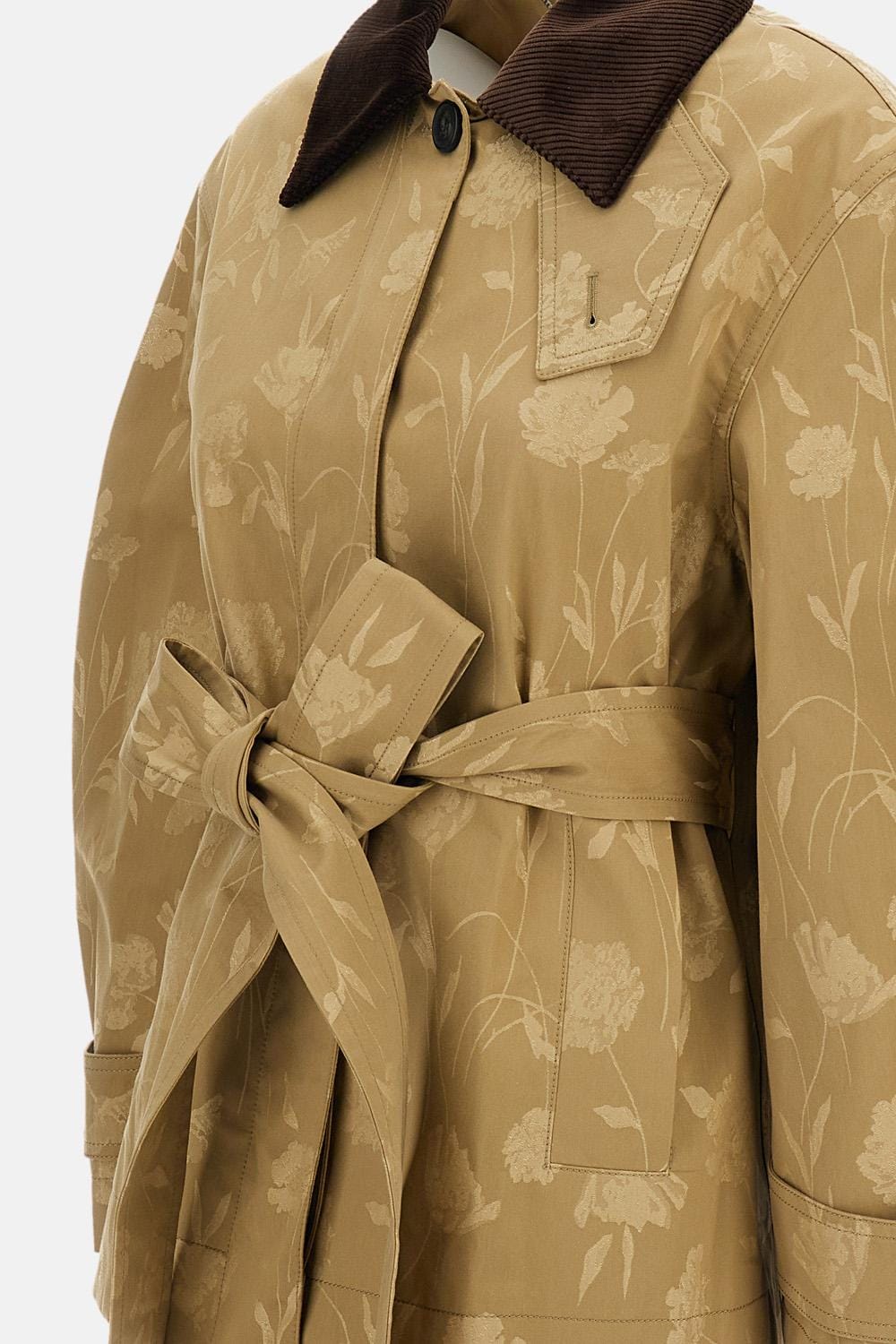 Erdem GIACCA OVERSIZE POPPY COTTON JACQUARD