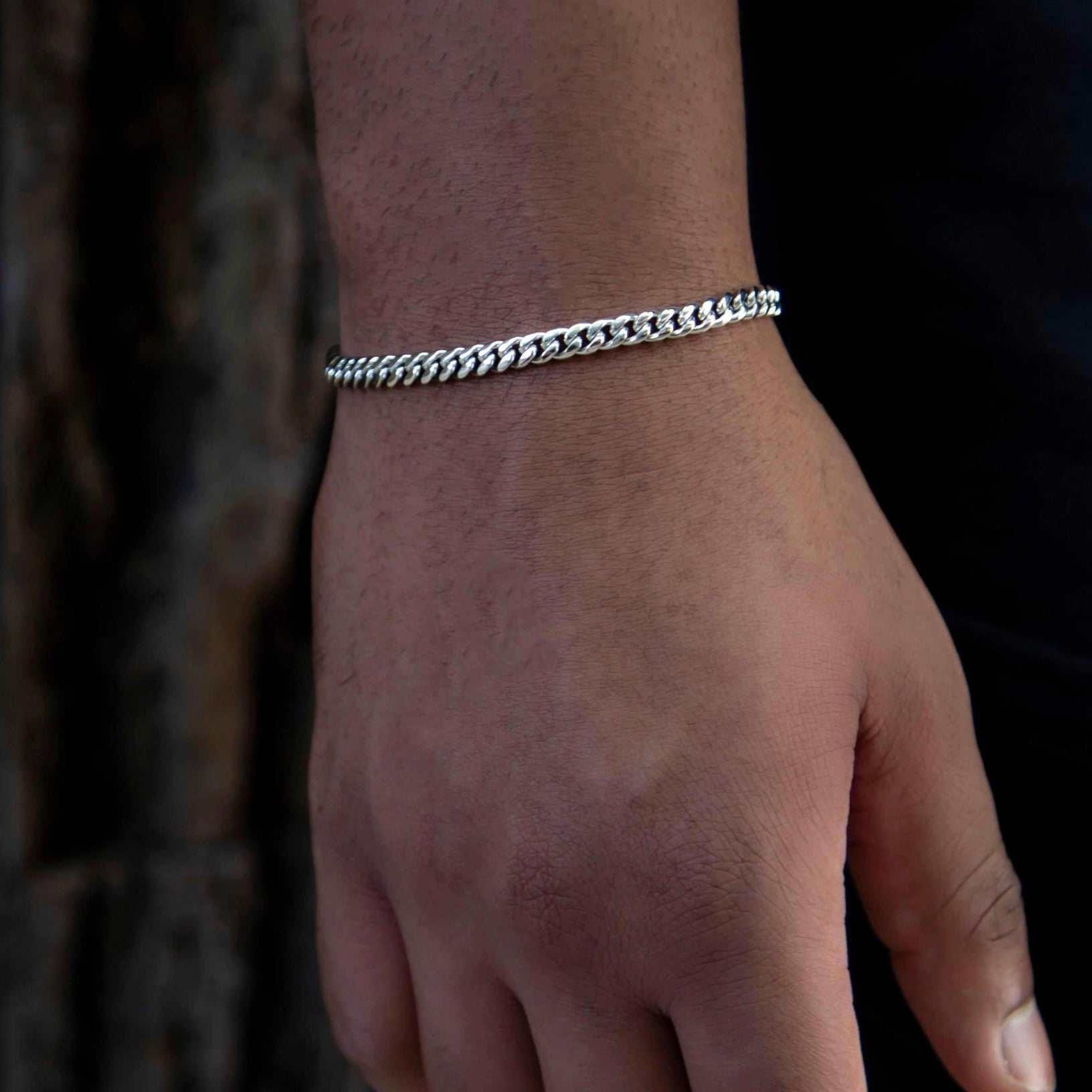 GLD Men Miami Cuban Chain + Bracelet Gift Bundle in White Gold - 5 mm