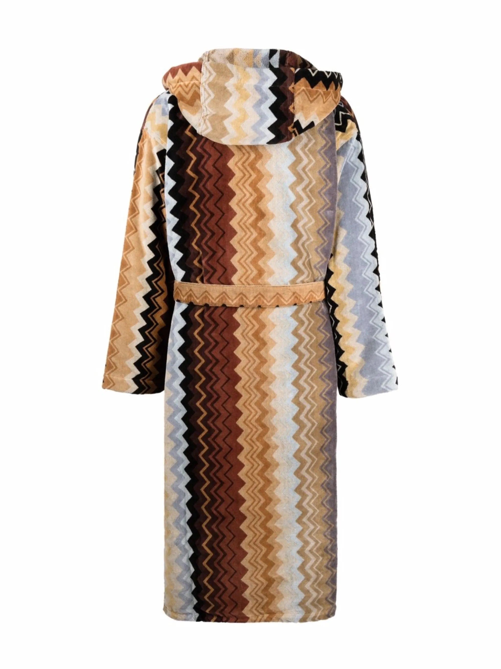 Missoni Home Giacomo belted hooded bathrobe