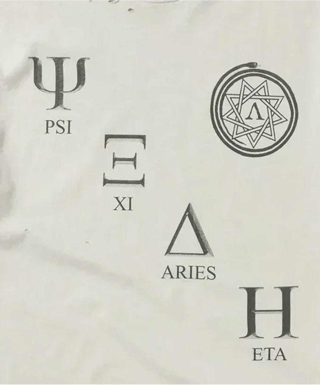 Aries | DESTROYED SORORITEE SS T-Shirt { OFF WHITE