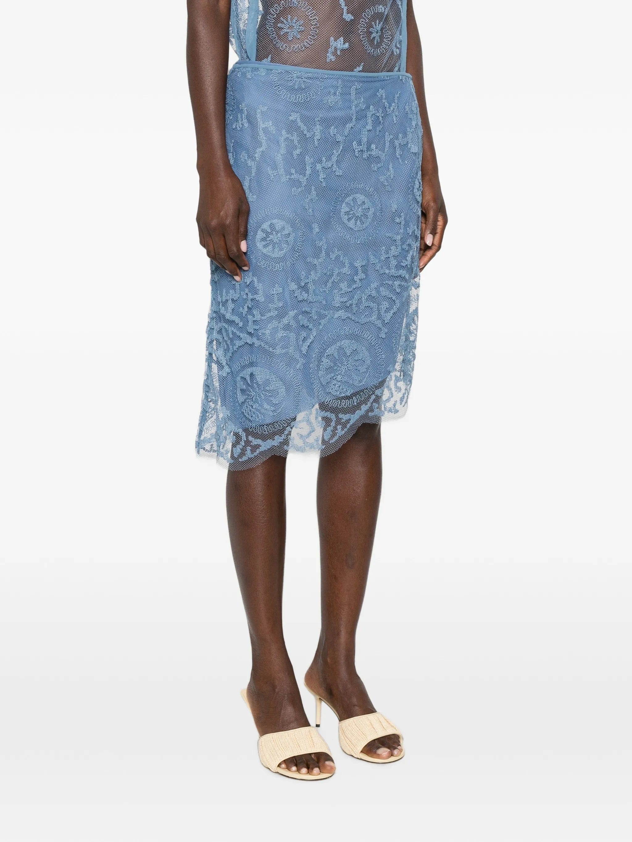 SIR. Leif mesh midi skirt