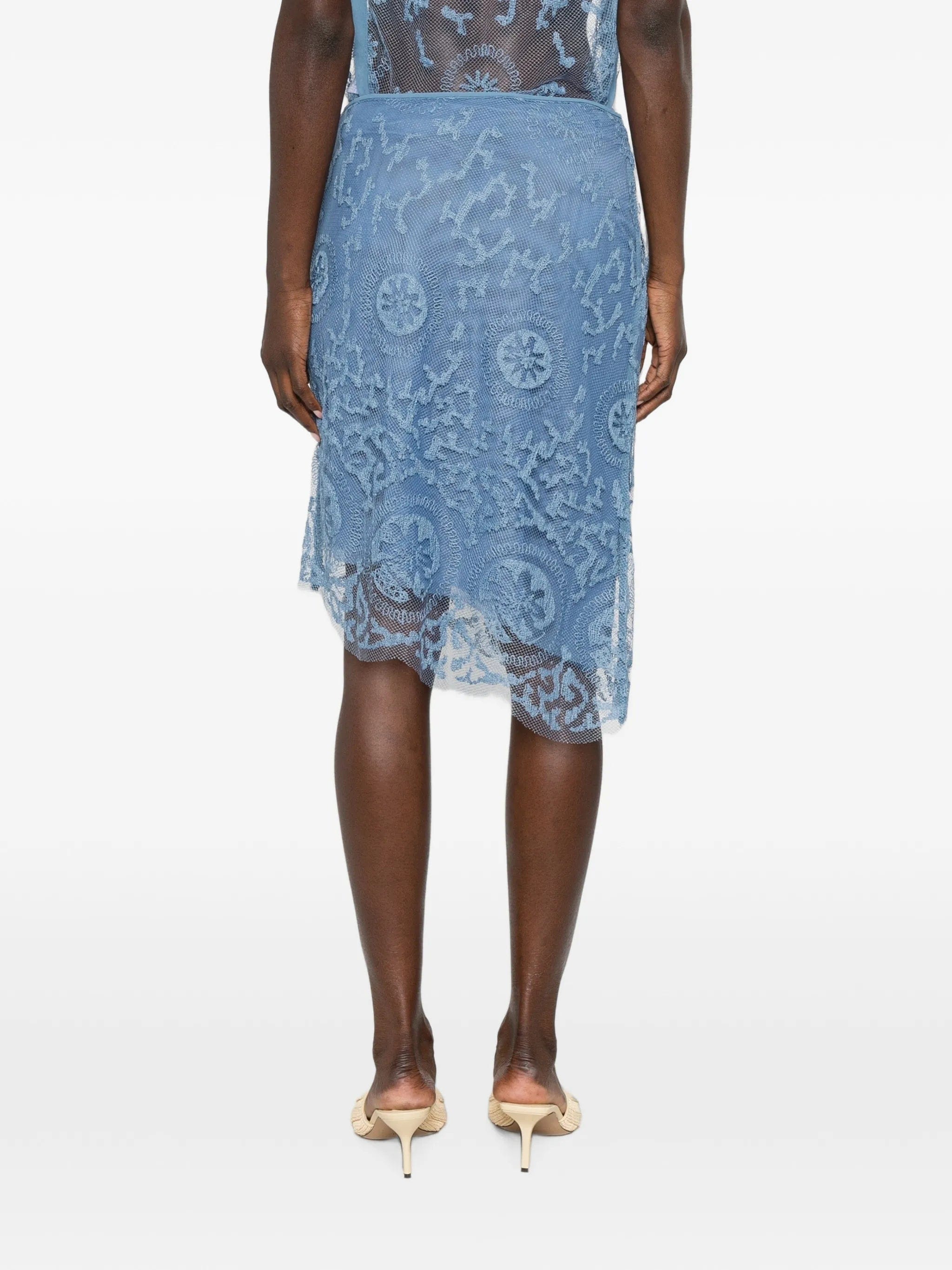 SIR. Leif mesh midi skirt