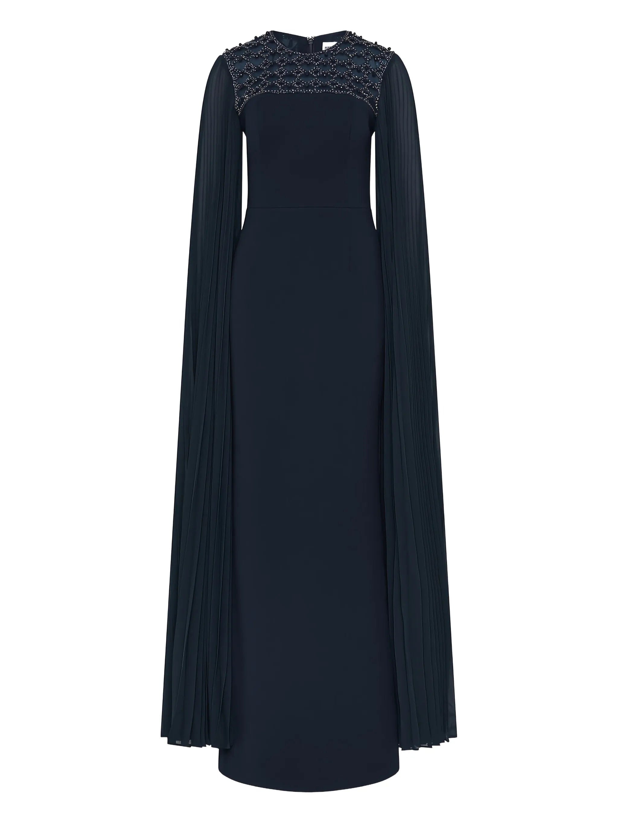 Rebecca Vallance Memphis embellished pleated gown