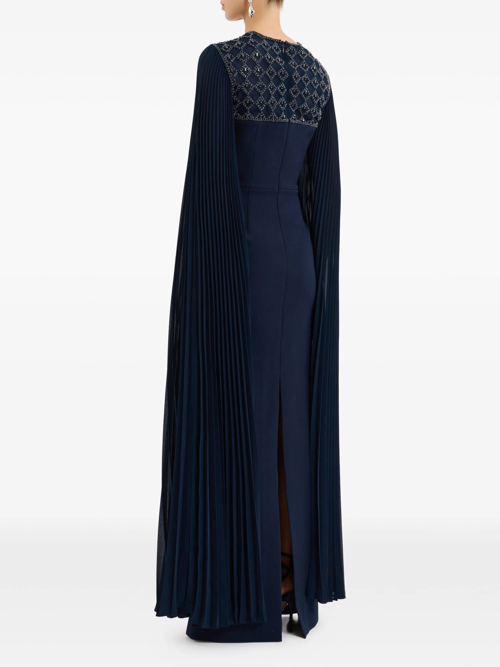 Rebecca Vallance Memphis embellished pleated gown