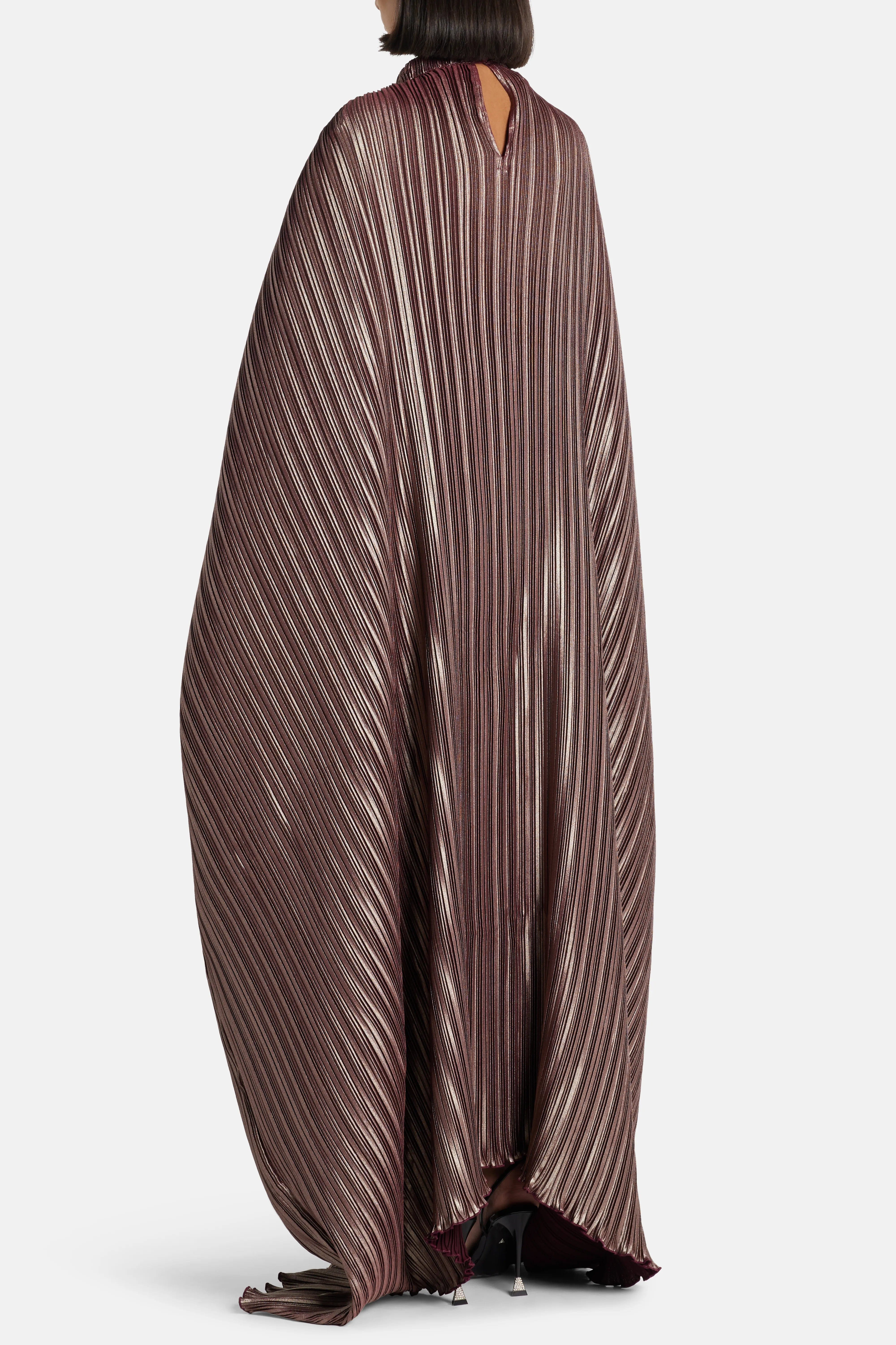 L’IDÉE Sahara Pleated Kaftan in Silver