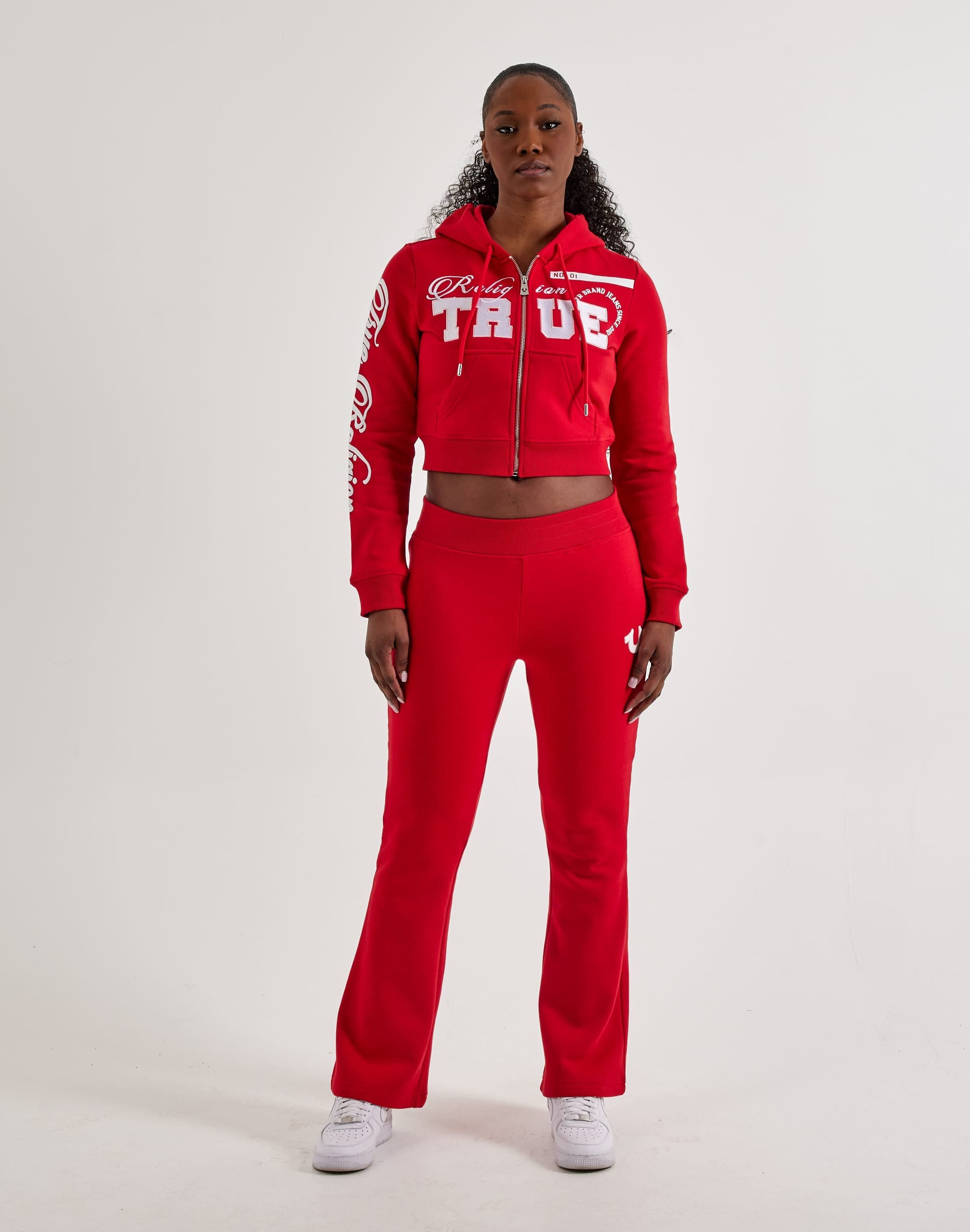 True Religion Mid - Rise Bootcut Fleece Sweatpants