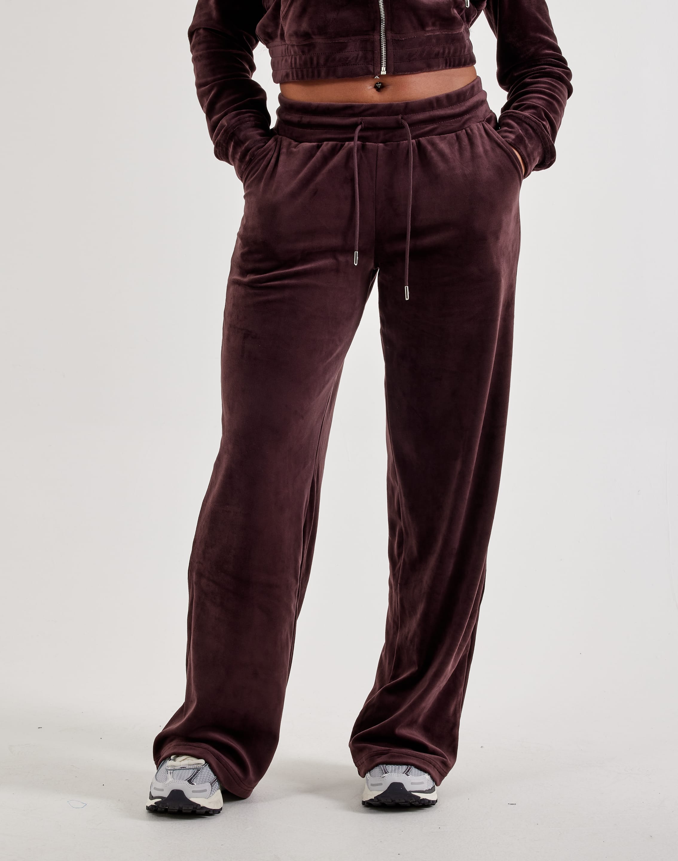 True Religion Crystal Velour Straight - Leg Pants