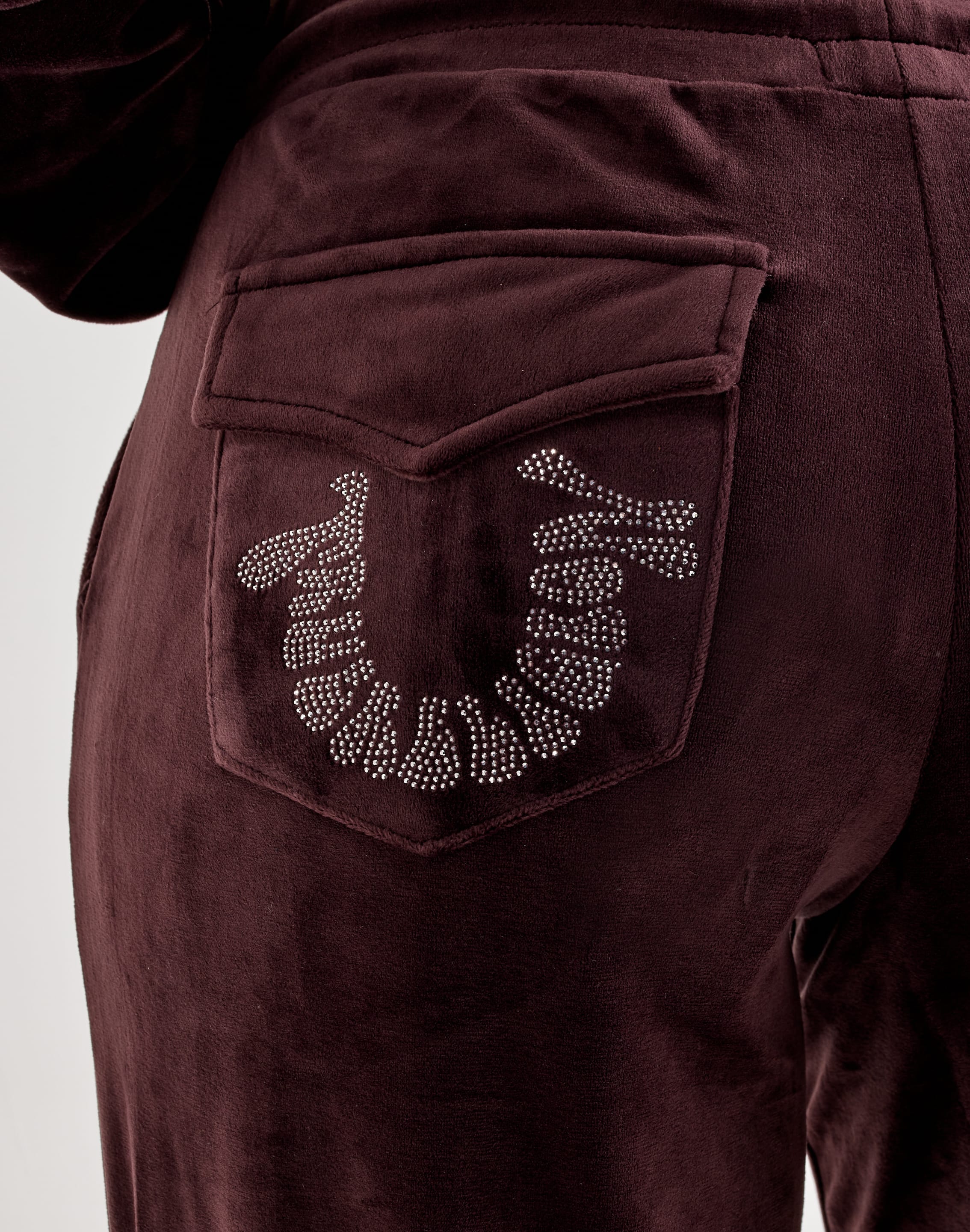 True Religion Crystal Velour Straight - Leg Pants