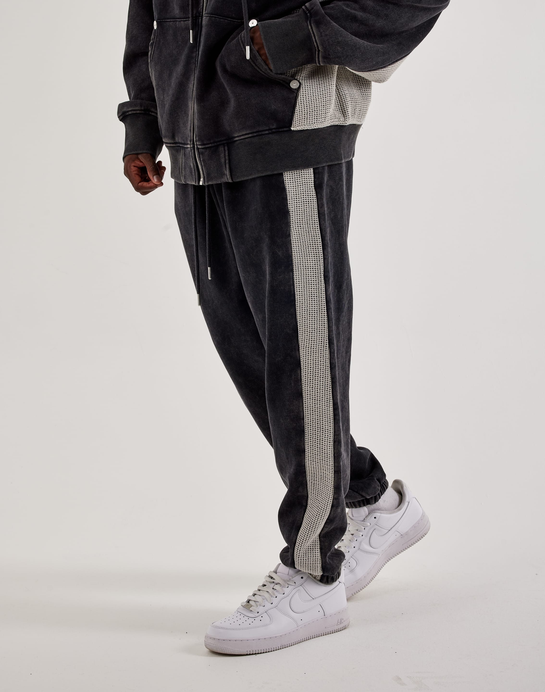 True Religion Mesh Inset Fleece Joggers