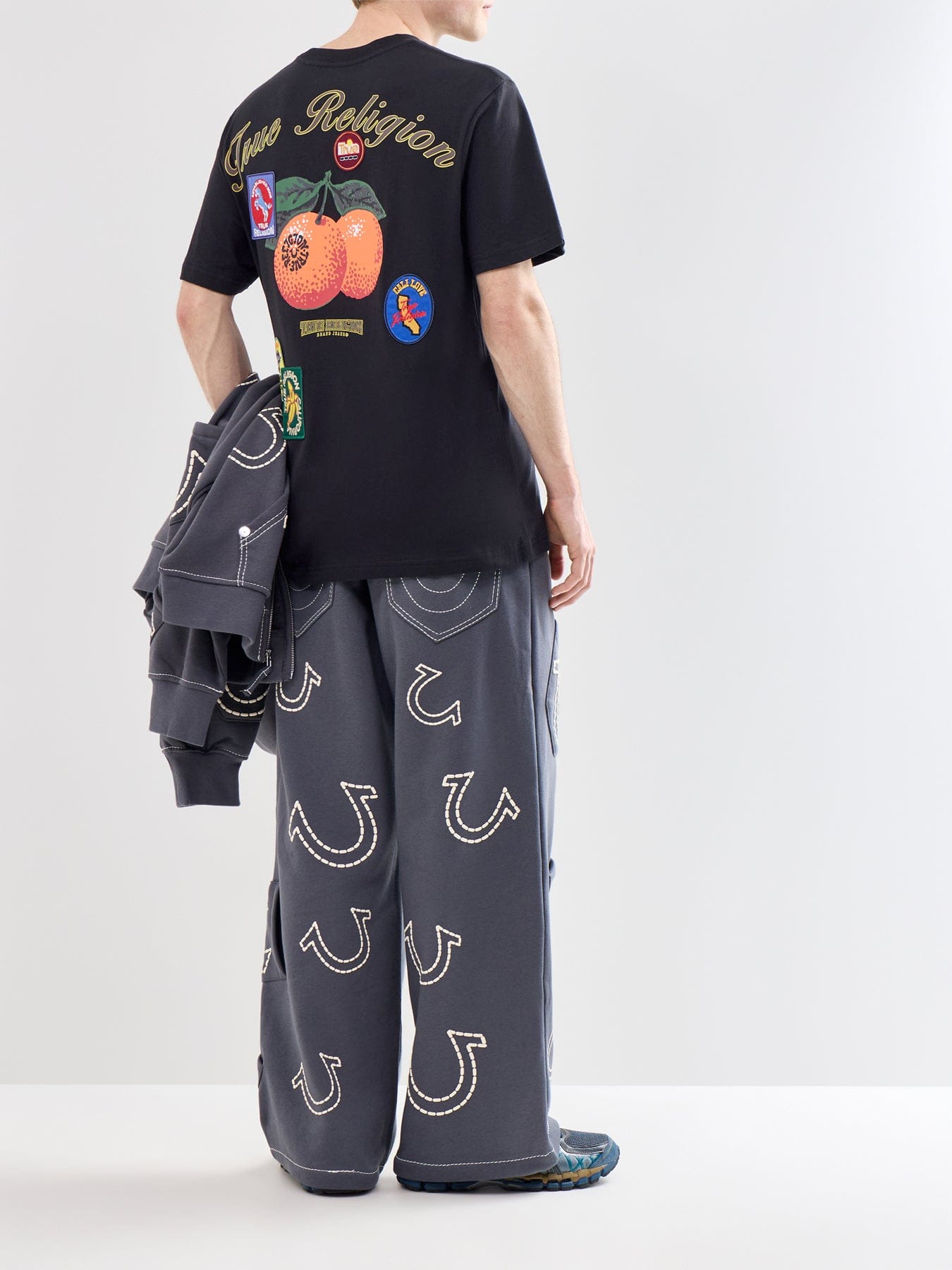 True Religion Graphic Cotton T - Shirt Black
