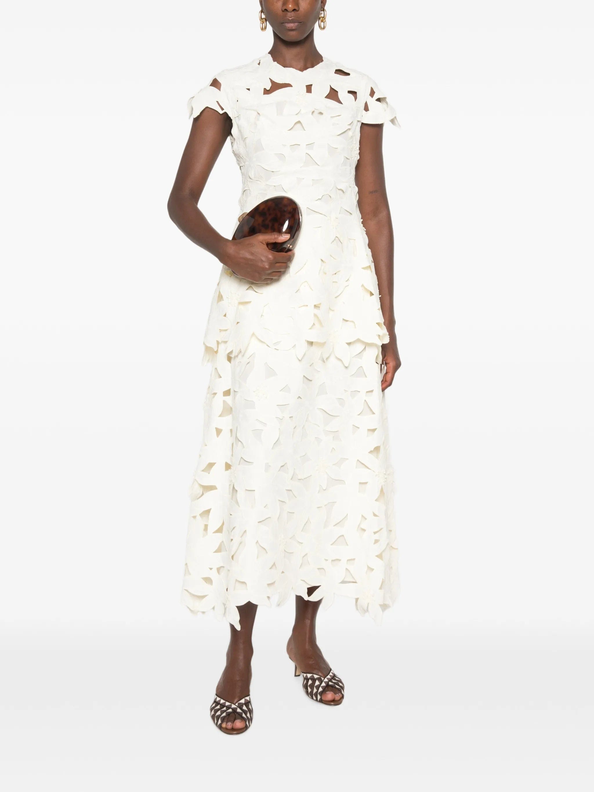Simkhai laser - cut midi dress