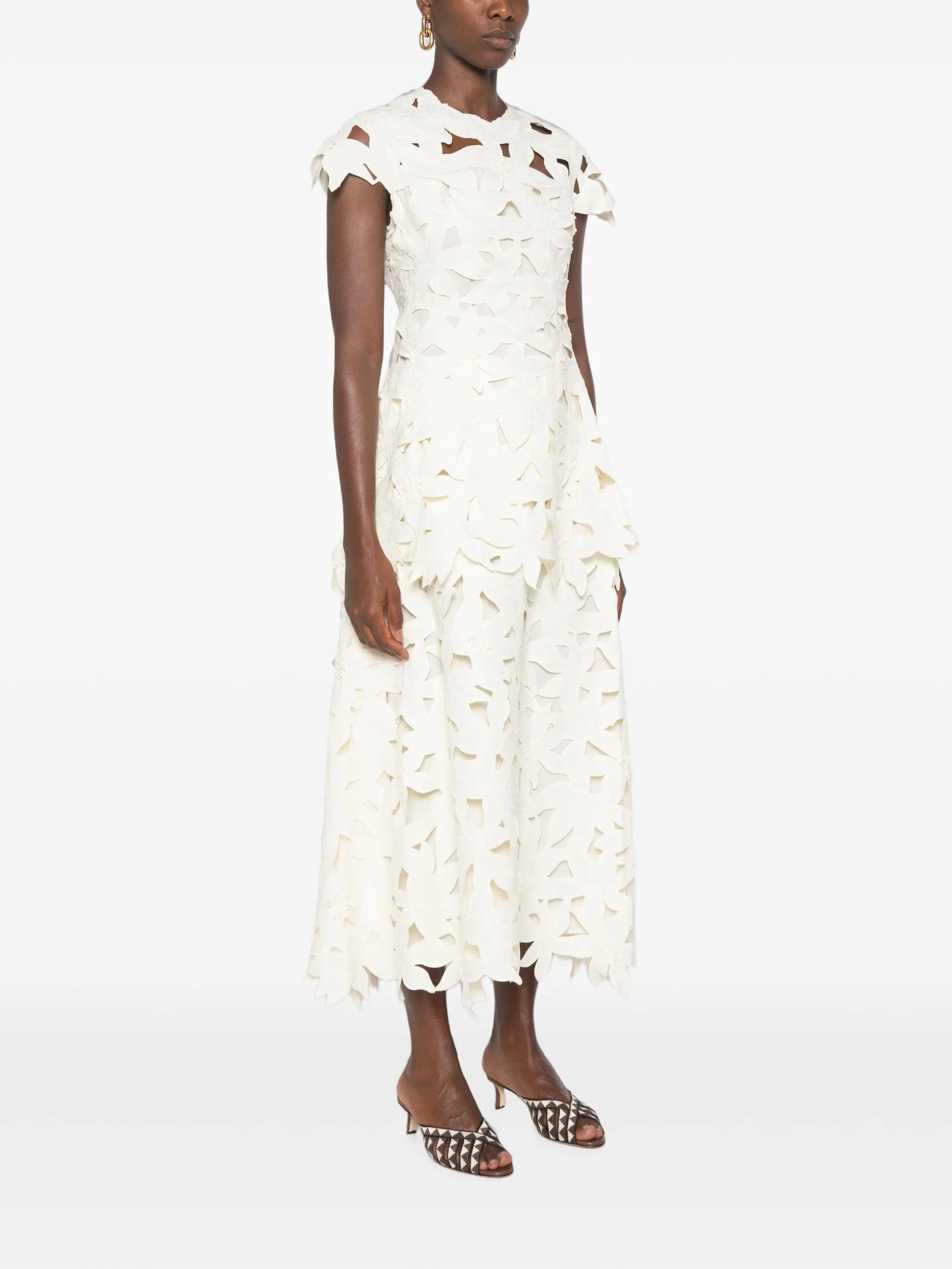 Simkhai laser - cut midi dress