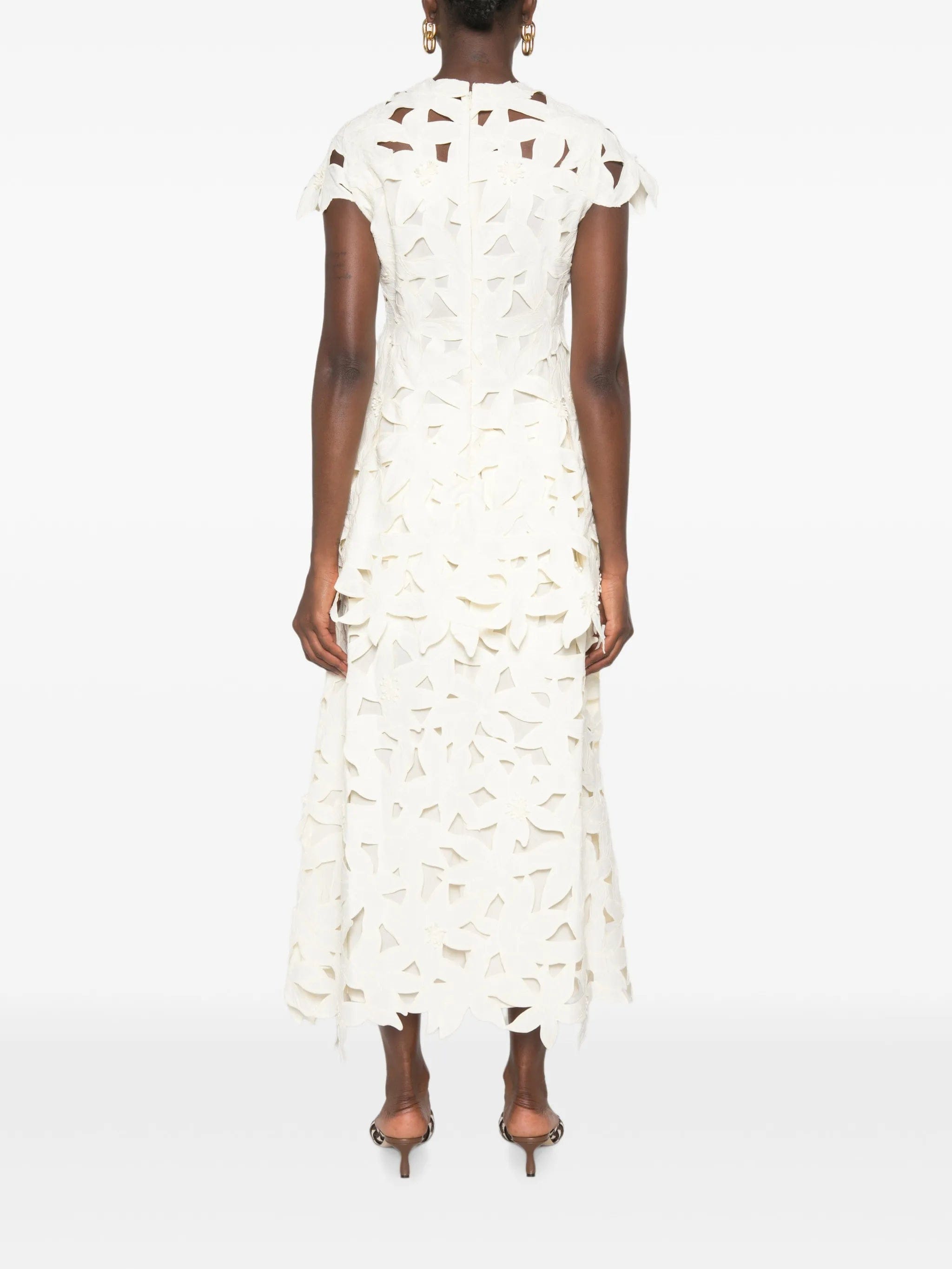 Simkhai laser - cut midi dress
