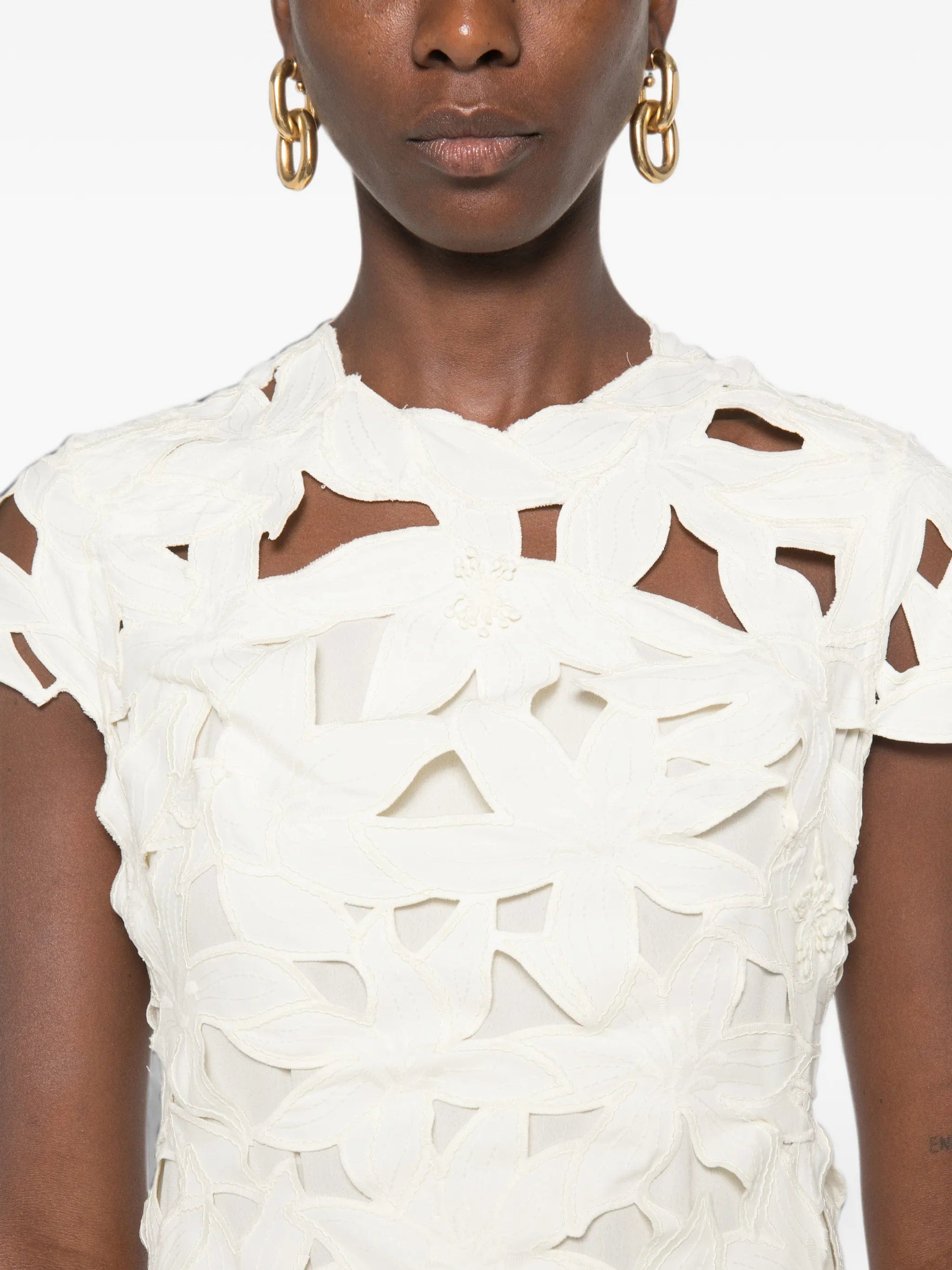 Simkhai laser - cut midi dress