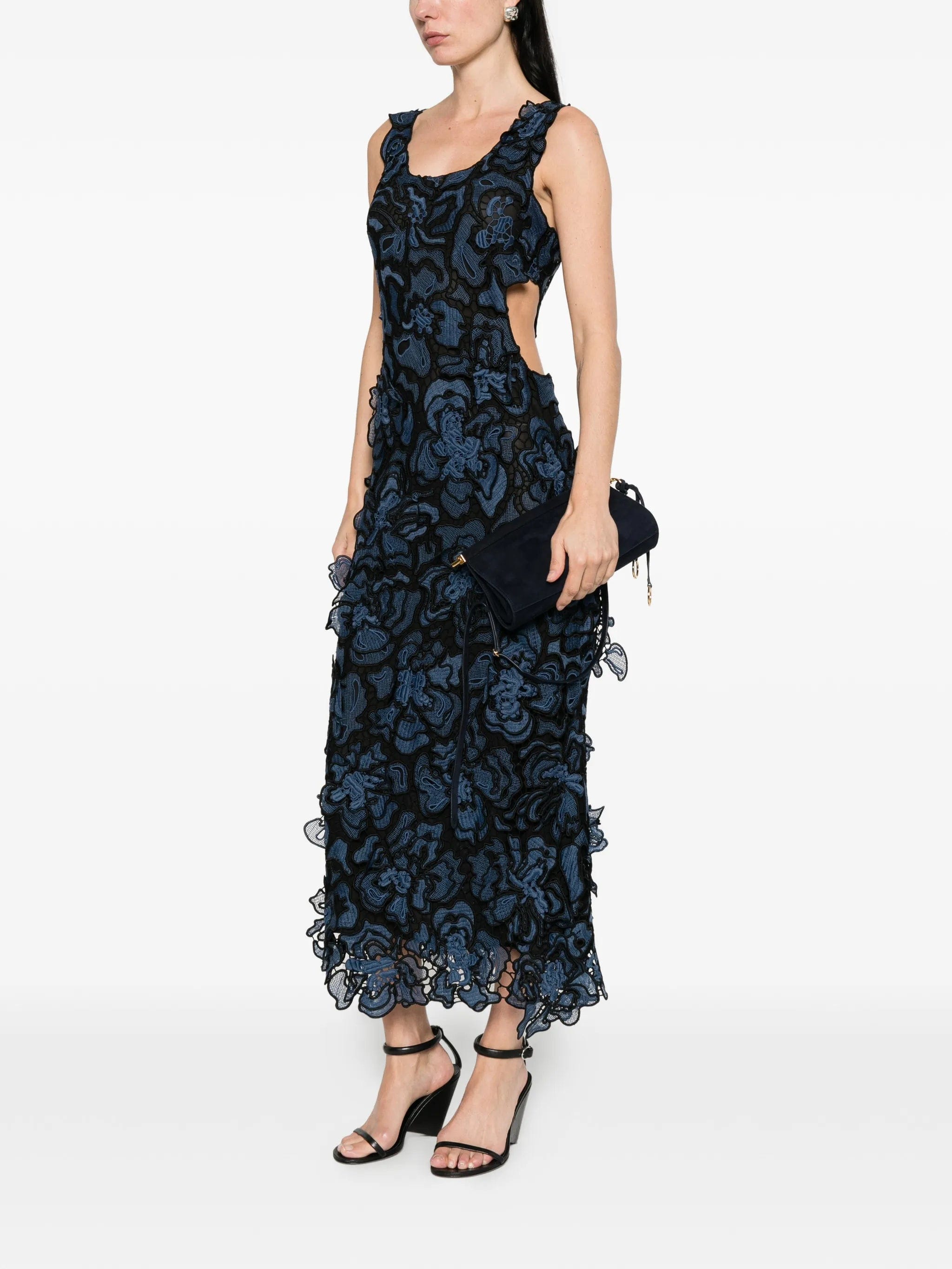 Simkhai midi floral lace dress