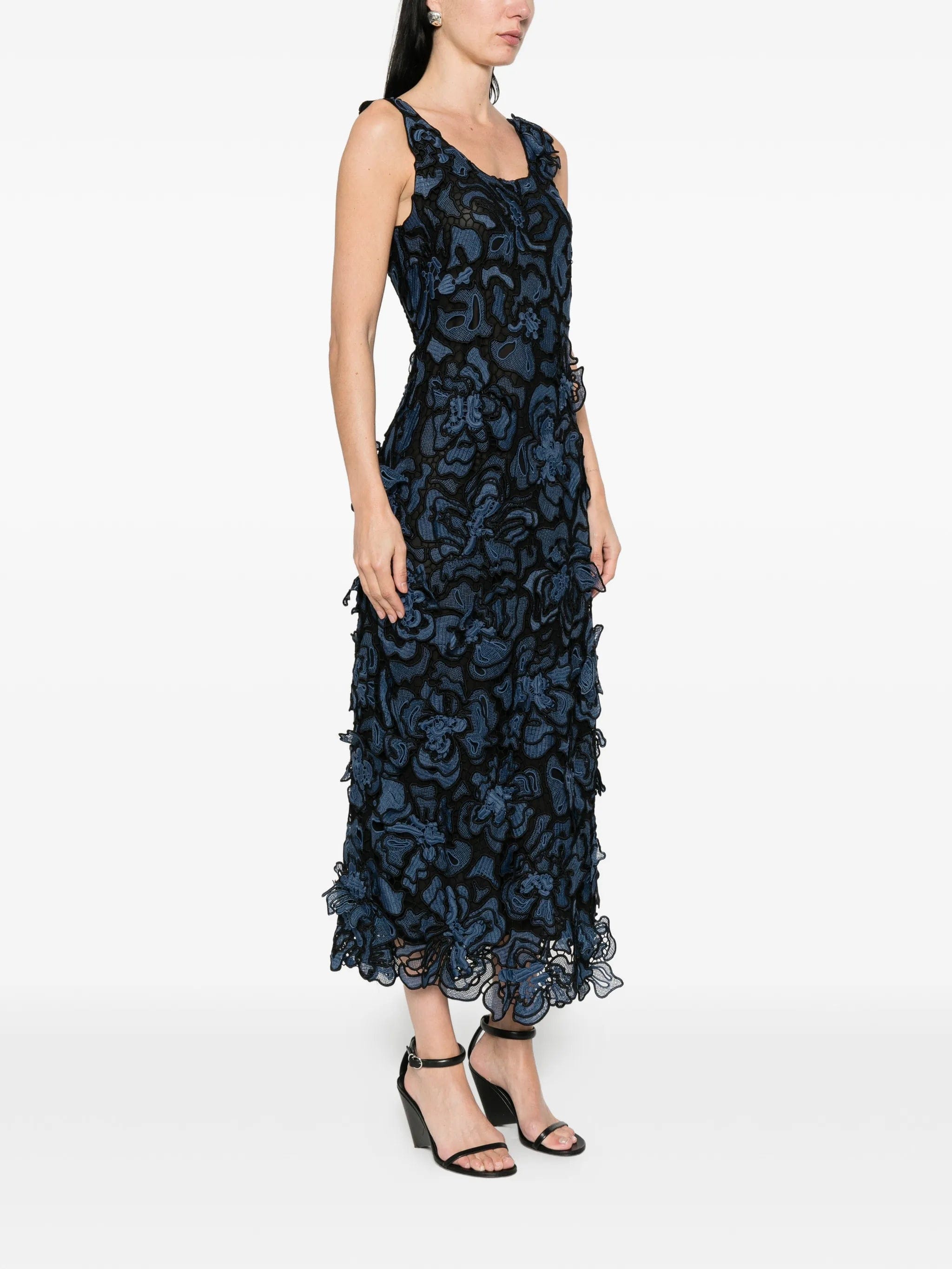 Simkhai midi floral lace dress