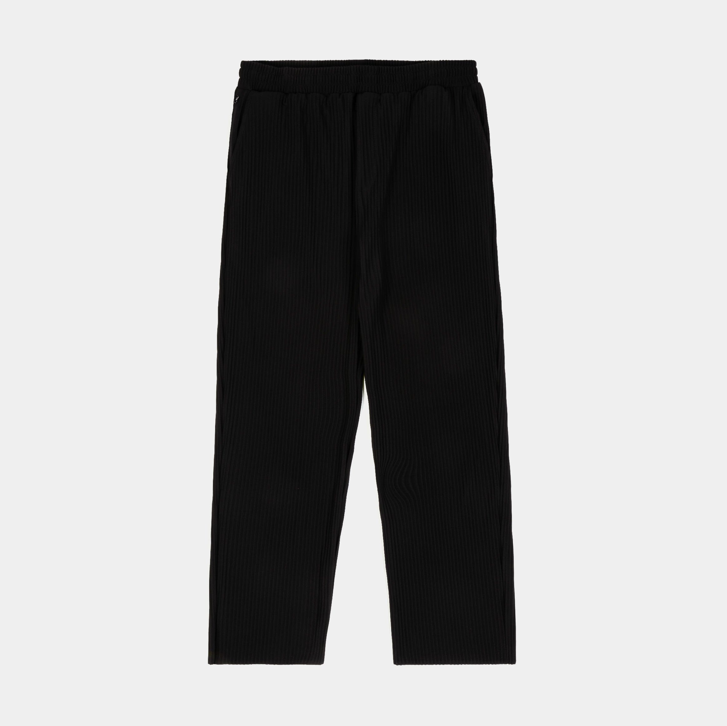 Maison Article Pleated Knit Mens Pants (Black)