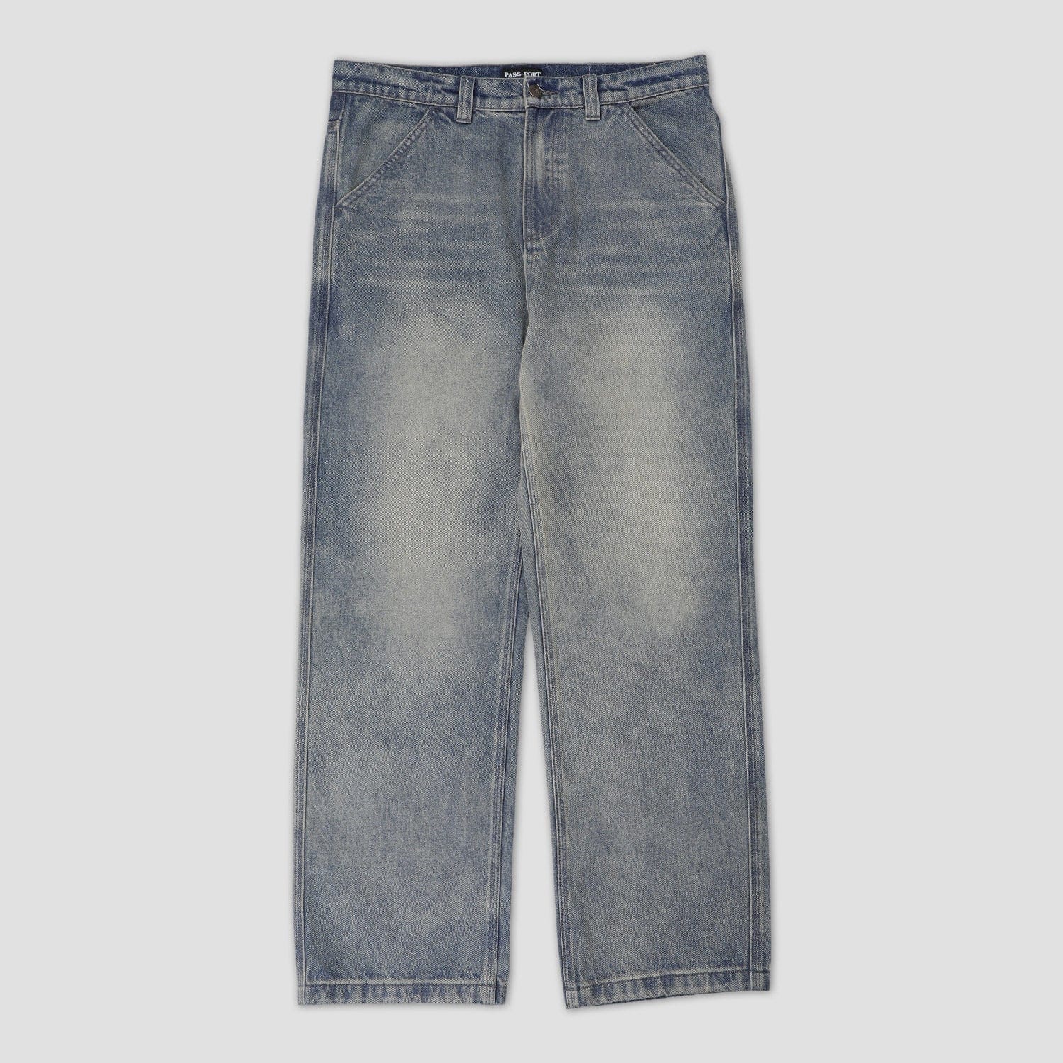Passport Workers Club Straight Leg Jean Faded Wash Grey