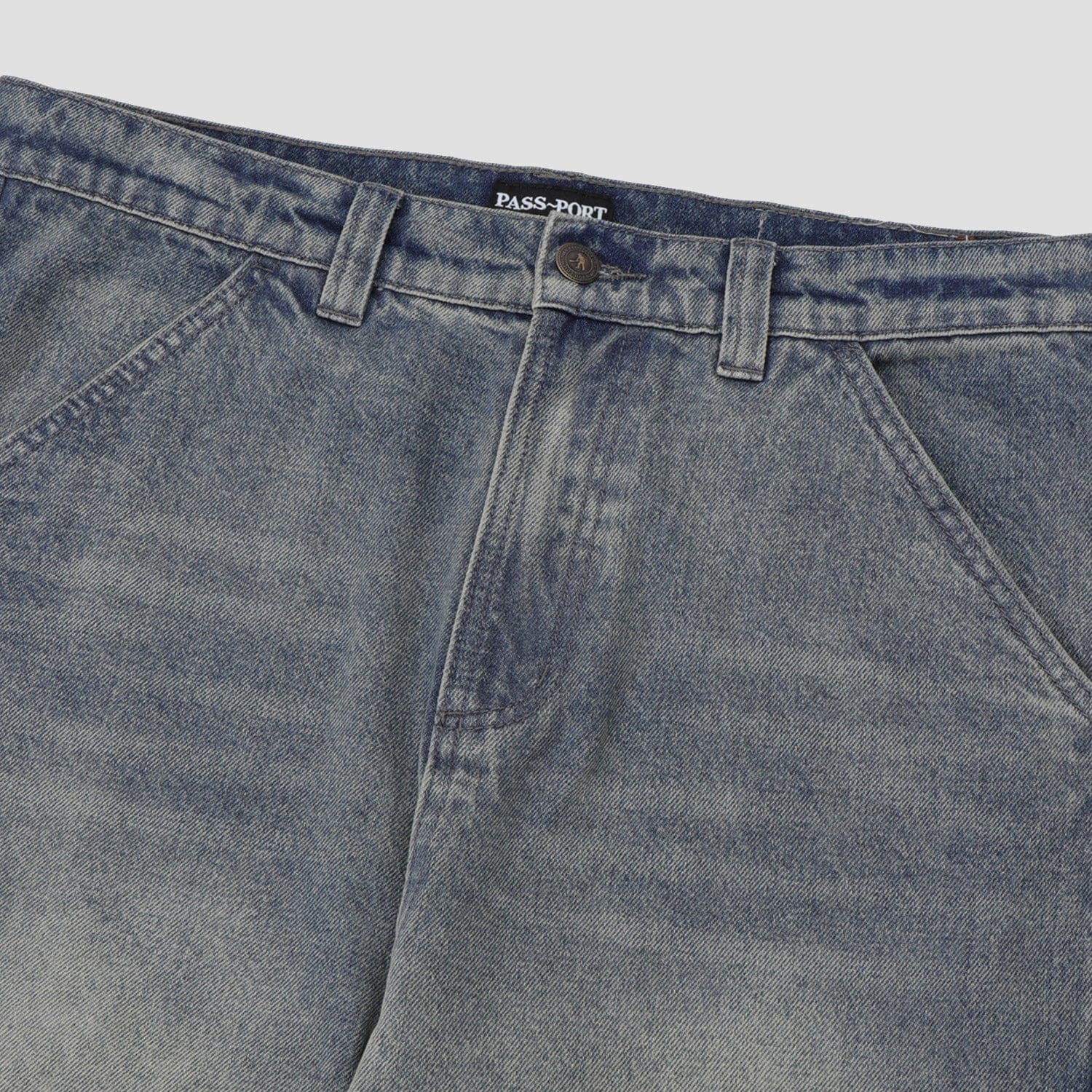 Passport Workers Club Straight Leg Jean Faded Wash Grey