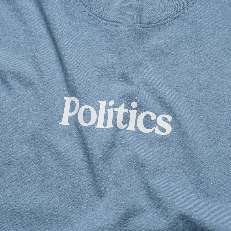 Logo Politics Serif Logo T-Shirt - Clear Blue