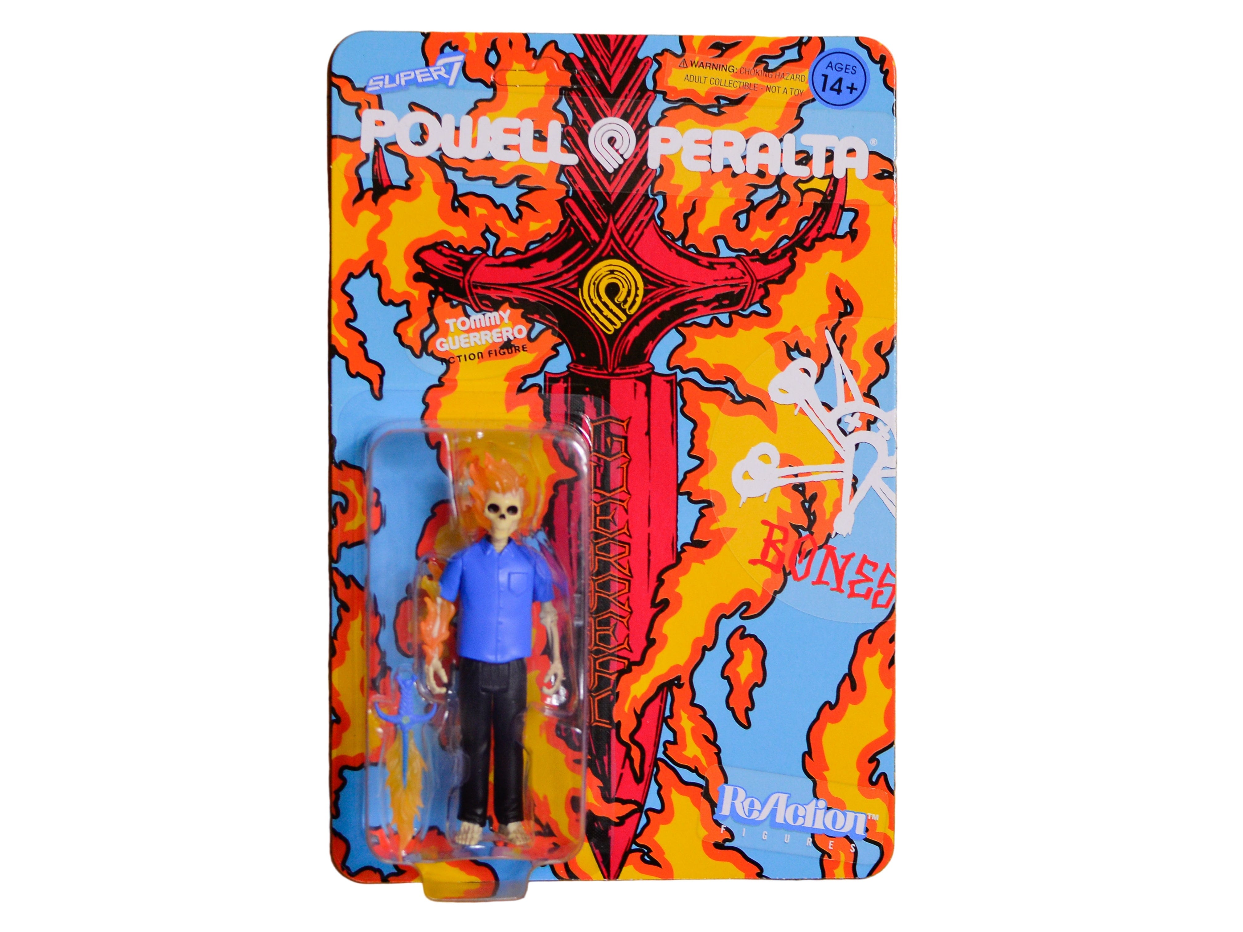Super7 Tommy Guerrero Flaming Dagger - Powell - Peralta ReAction Figure Wave 1