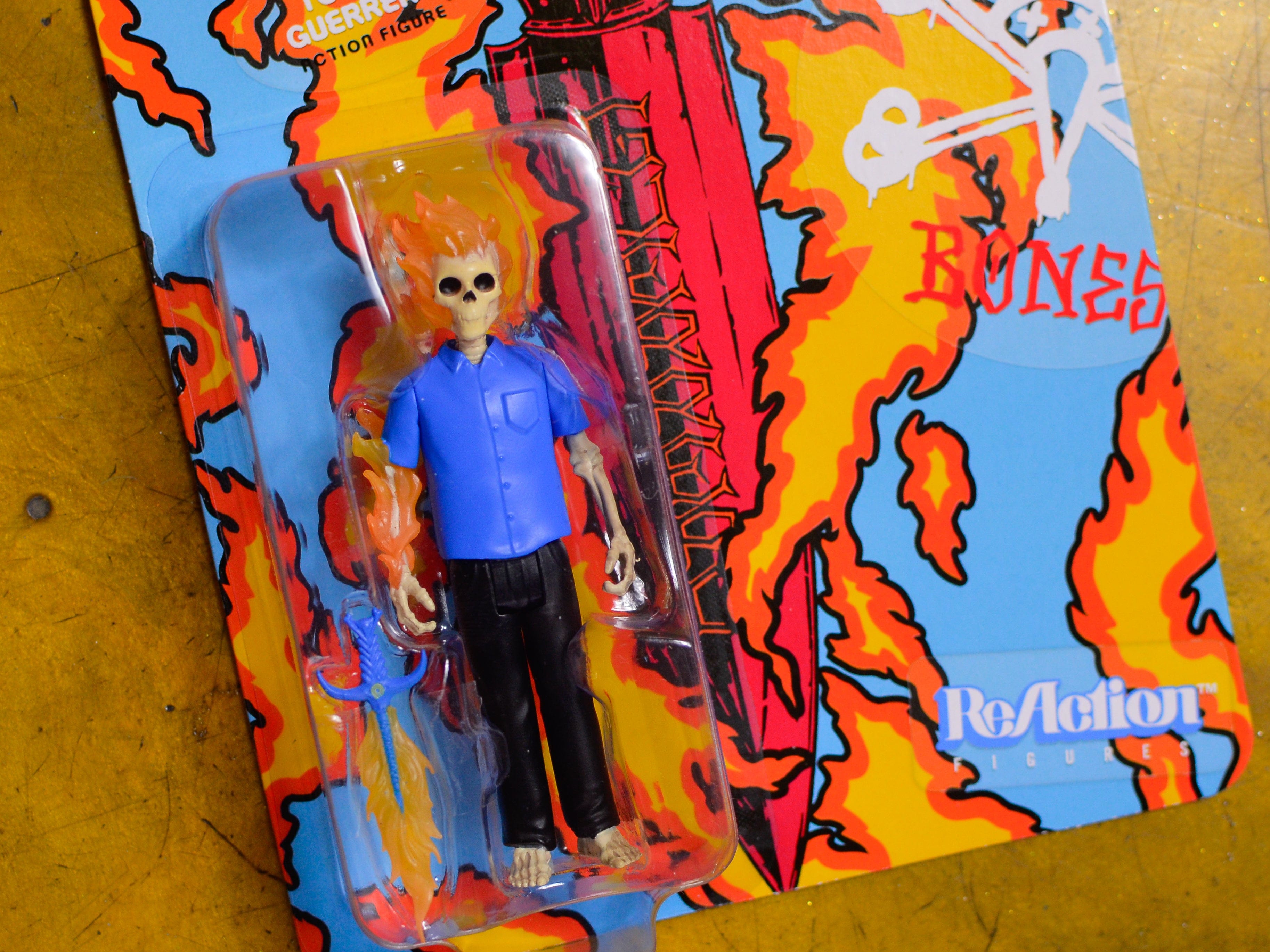 Super7 Tommy Guerrero Flaming Dagger - Powell - Peralta ReAction Figure Wave 1