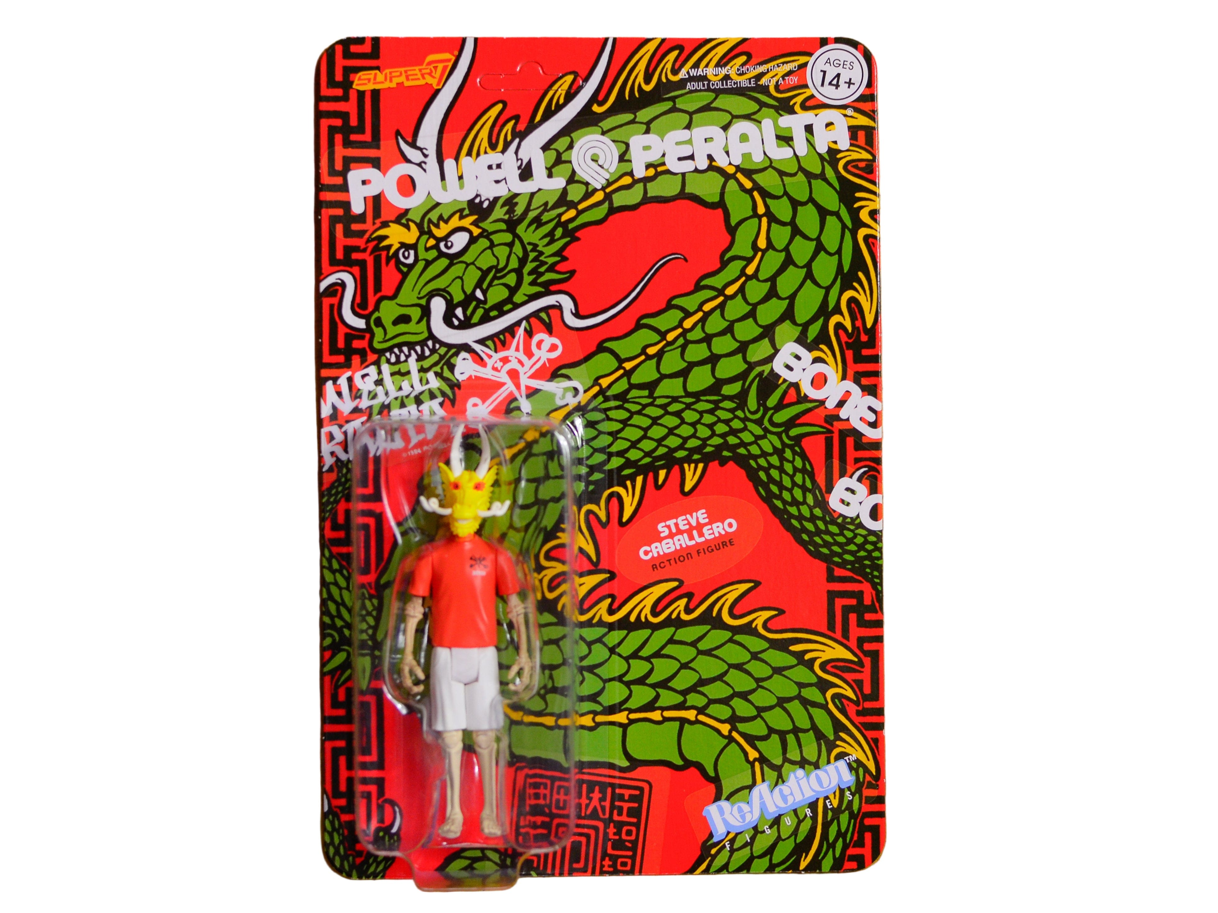 Super7 Steve Caballero Chinese Dragon - Powell - Peralta ReAction Figure Wave 1