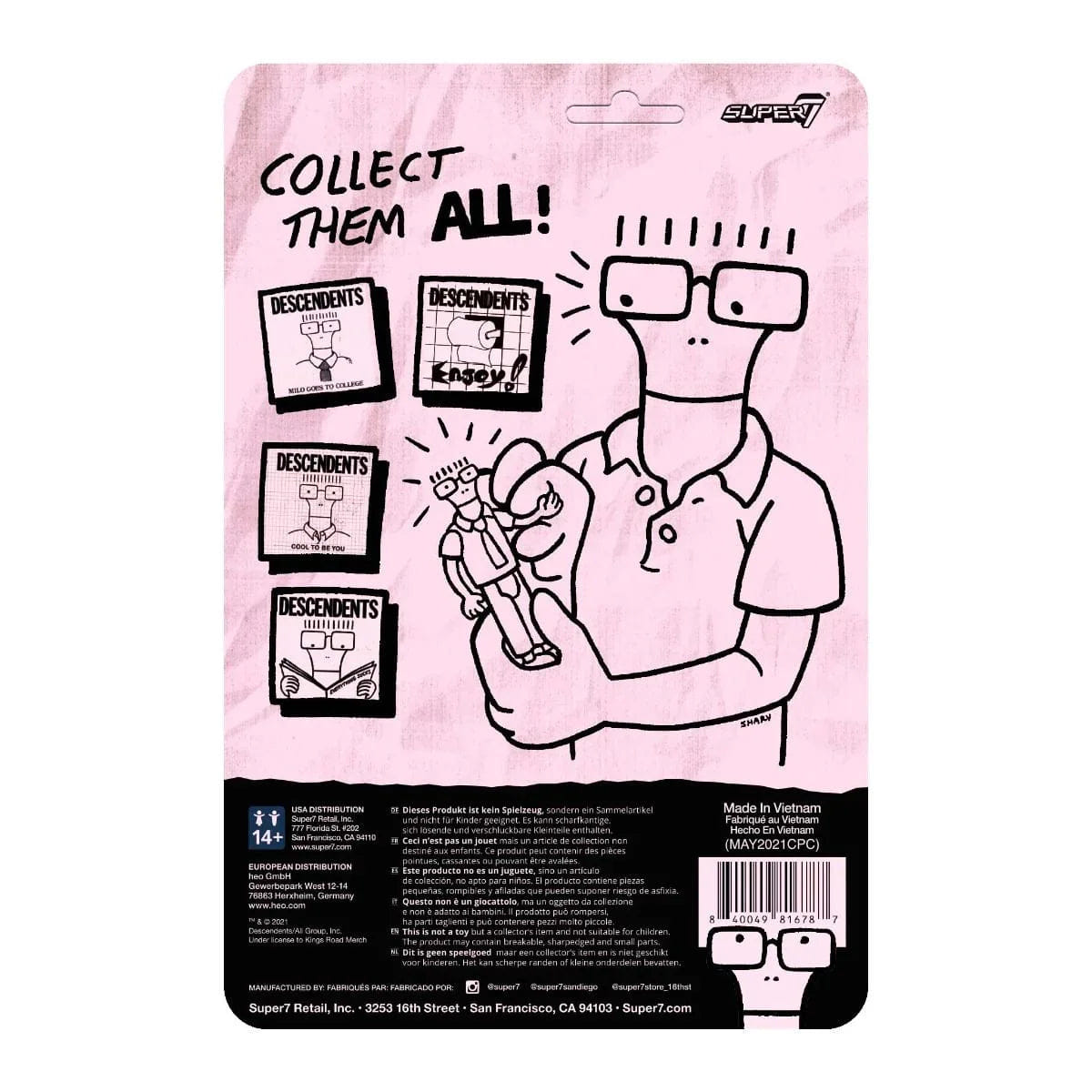 Super7 Descendents - Enjoy! Milo ReAction 3.75" Action Figure