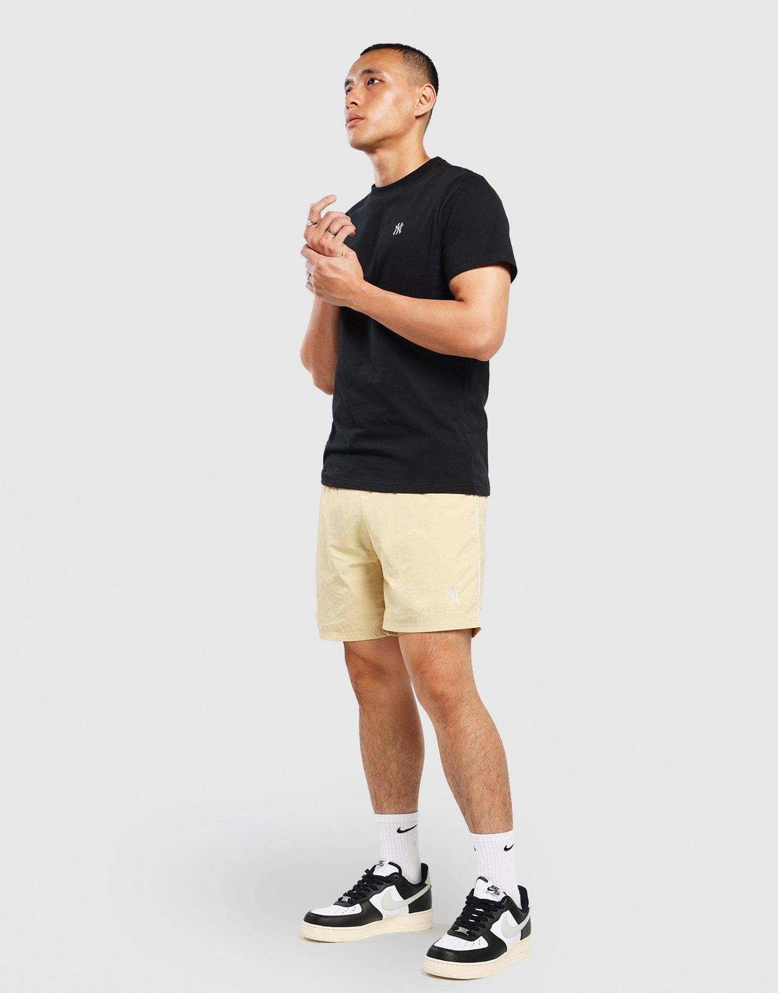 Majestic Emb Logo Piped Beach Short