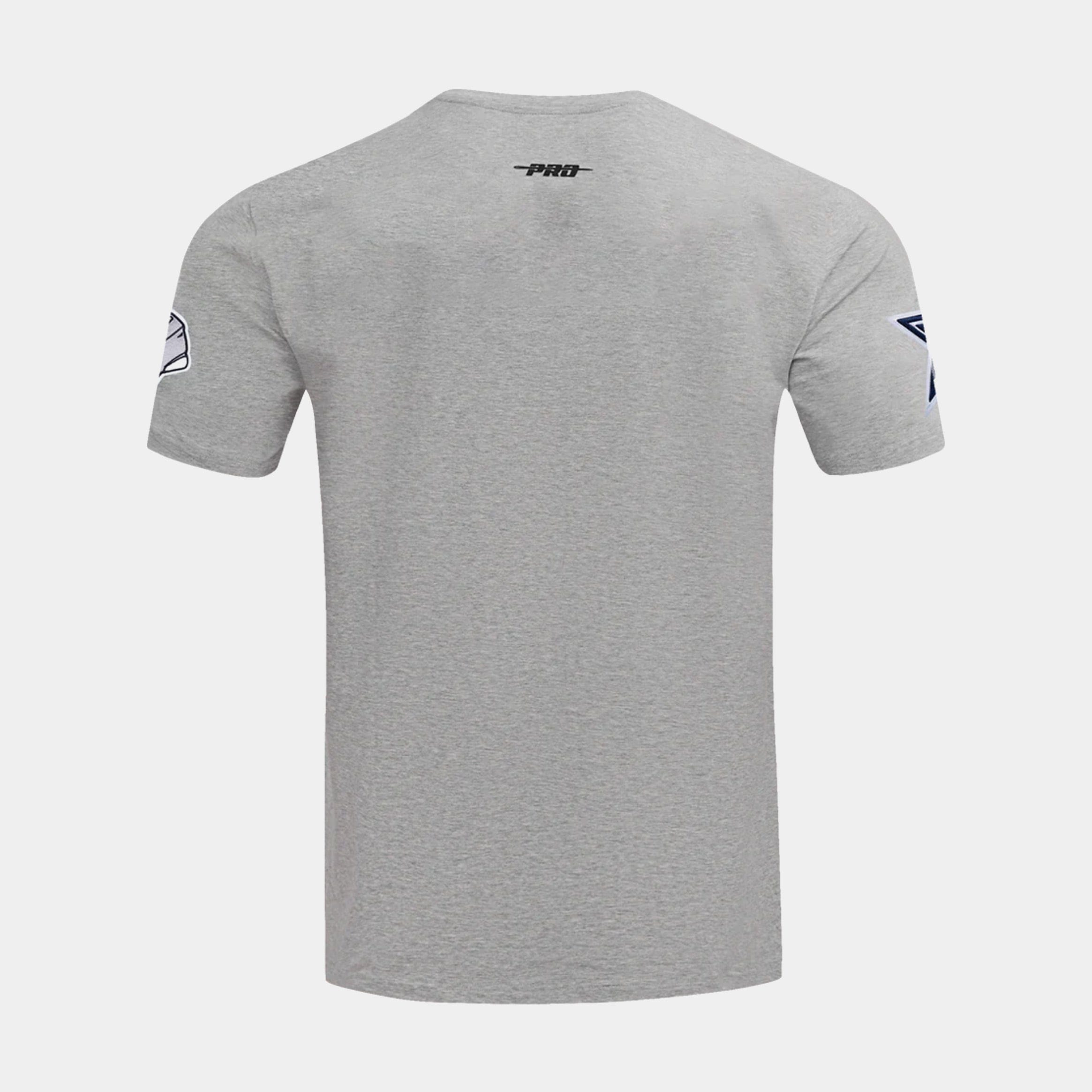 PRO Standard Dallas Cowboys Script Mens Short Sleeve Shirt (Grey/Blue)