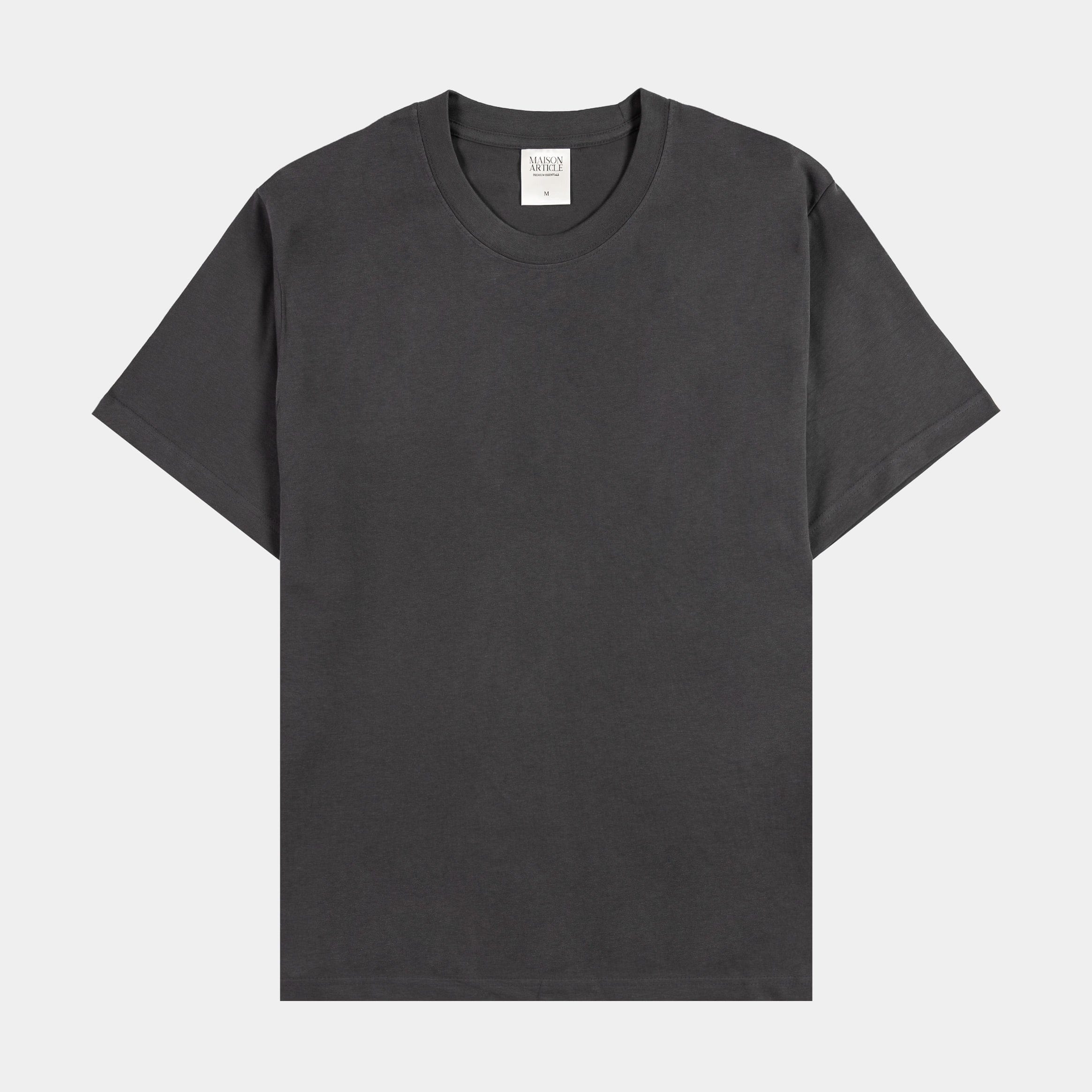 Maison Article Solid Novelty Mens Short Sleeve Shirt (Slate Blue)
