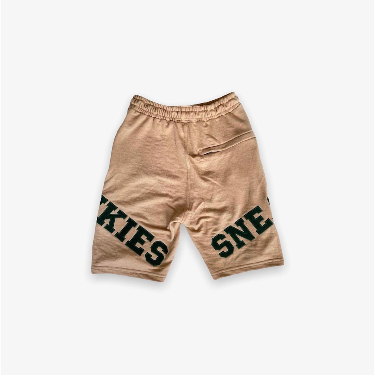 Logo Sneaker Junkies Big Logo Sweat Shorts Tan Green
