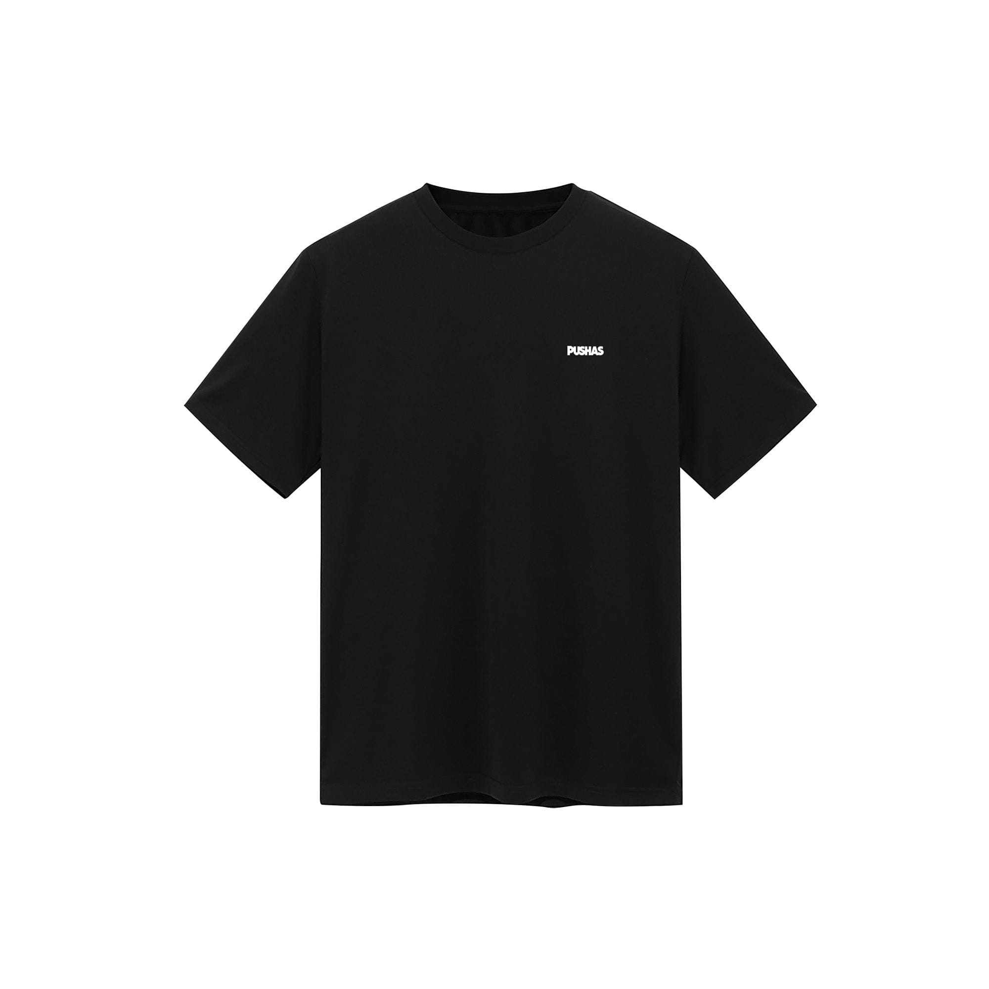 WHITE* PUSHAS Embroidered Logo T - Shirt Black / White (2024)