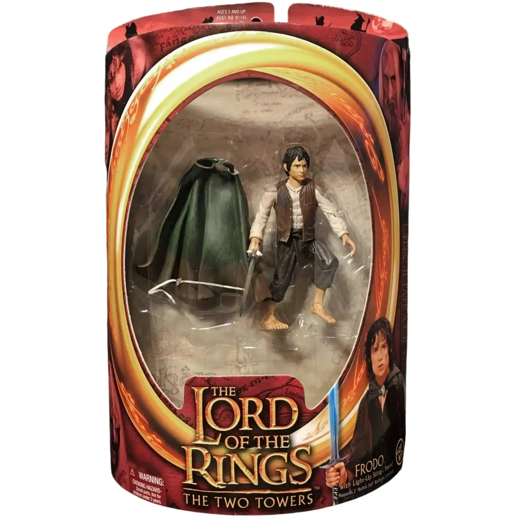 Toy Biz The Lord of the Rings: The Two Towers - Frodo with Light - Up Sting Sword Action Figure - Toy Biz - (2002)