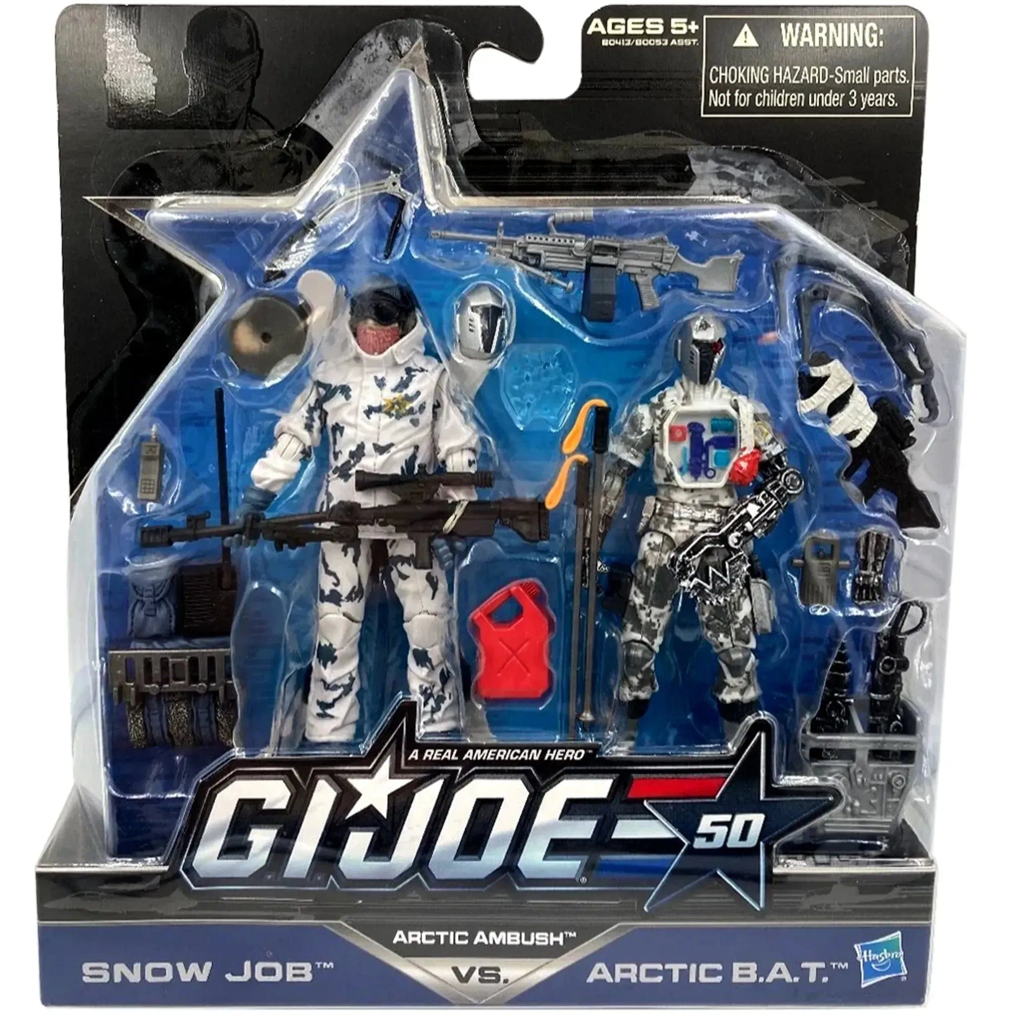 Hasbro G.I. Joe: A Real American Hero - Arctic Ambush (Snow Job vs Arctic B.A.T.) 2 - Pack Action Figure Set (3.75") - Hasbro - 50th Anniversary Edition - (2014)