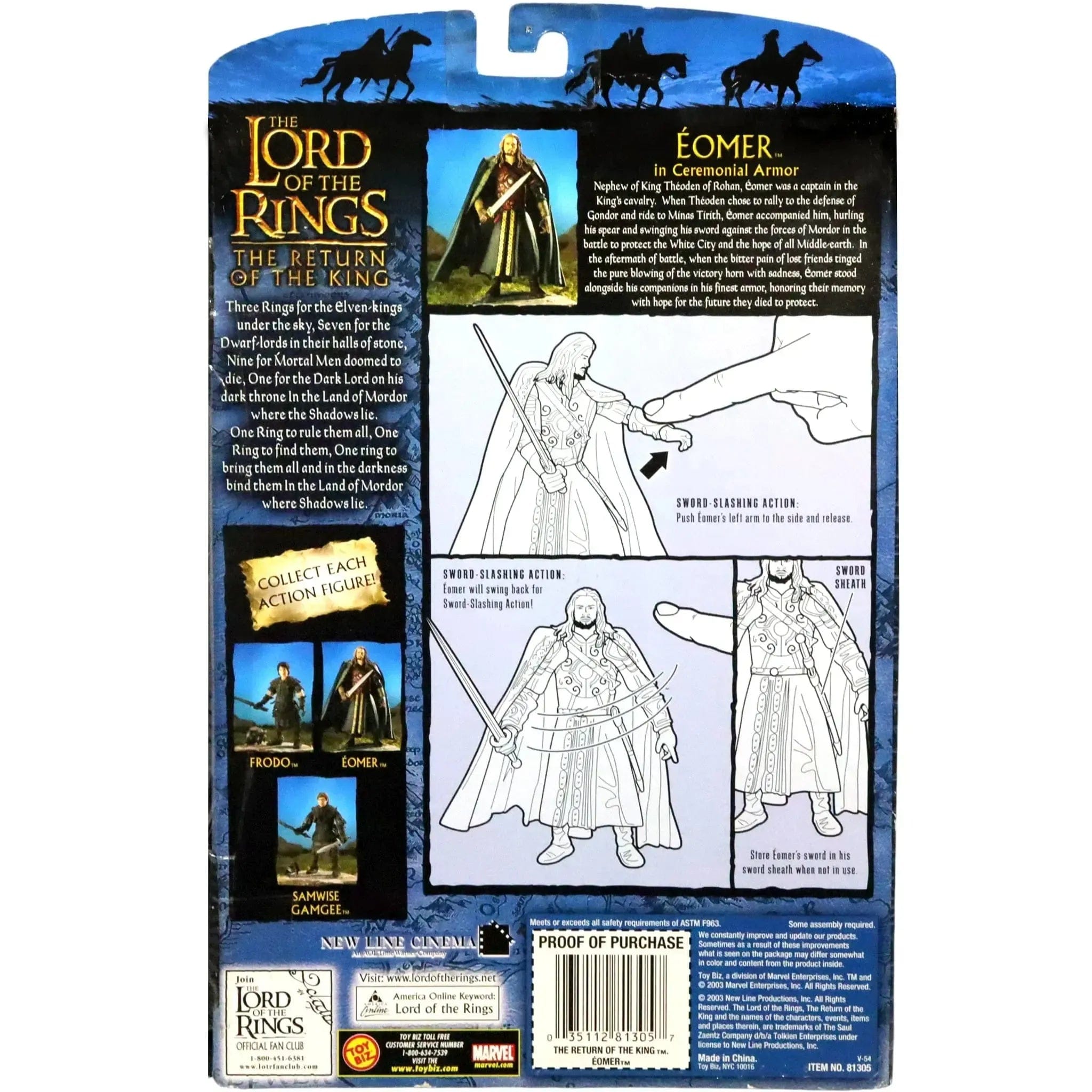 Toy Biz The Lord of the Rings: The Return of the King - Éomer in Ceremonial Armor Action Figure (6") - Toy Biz - (2003)