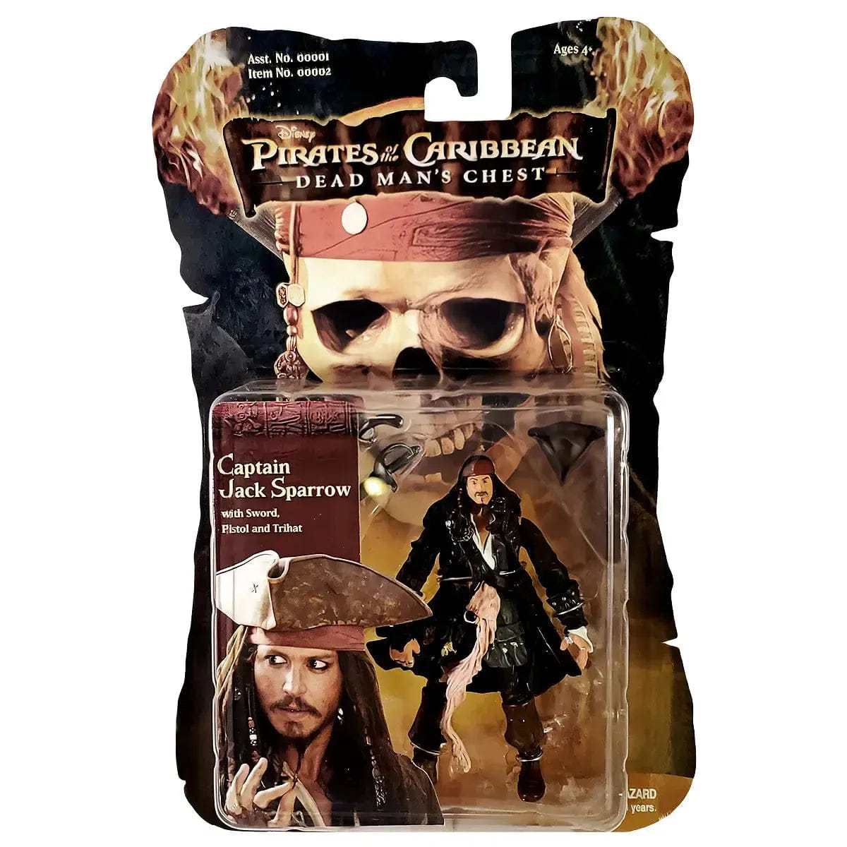 Zizzle Pirates of The Caribbean: Dead Man's Chest - Captain Jack Sparrow Action Figure (3.75") - Zizzle