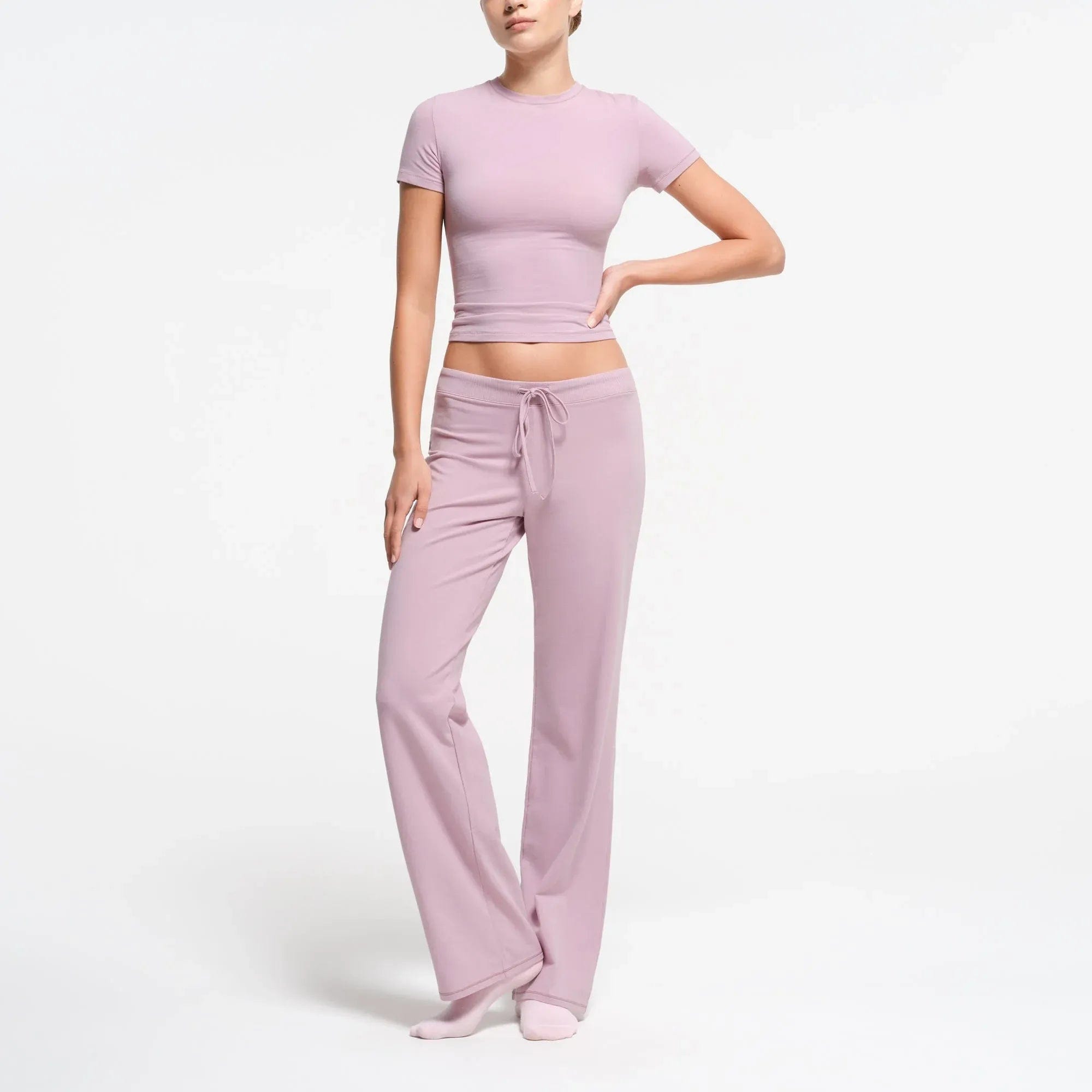 COTTON JERSEY Skims Cotton Jersey Straight Leg Pant Dusk