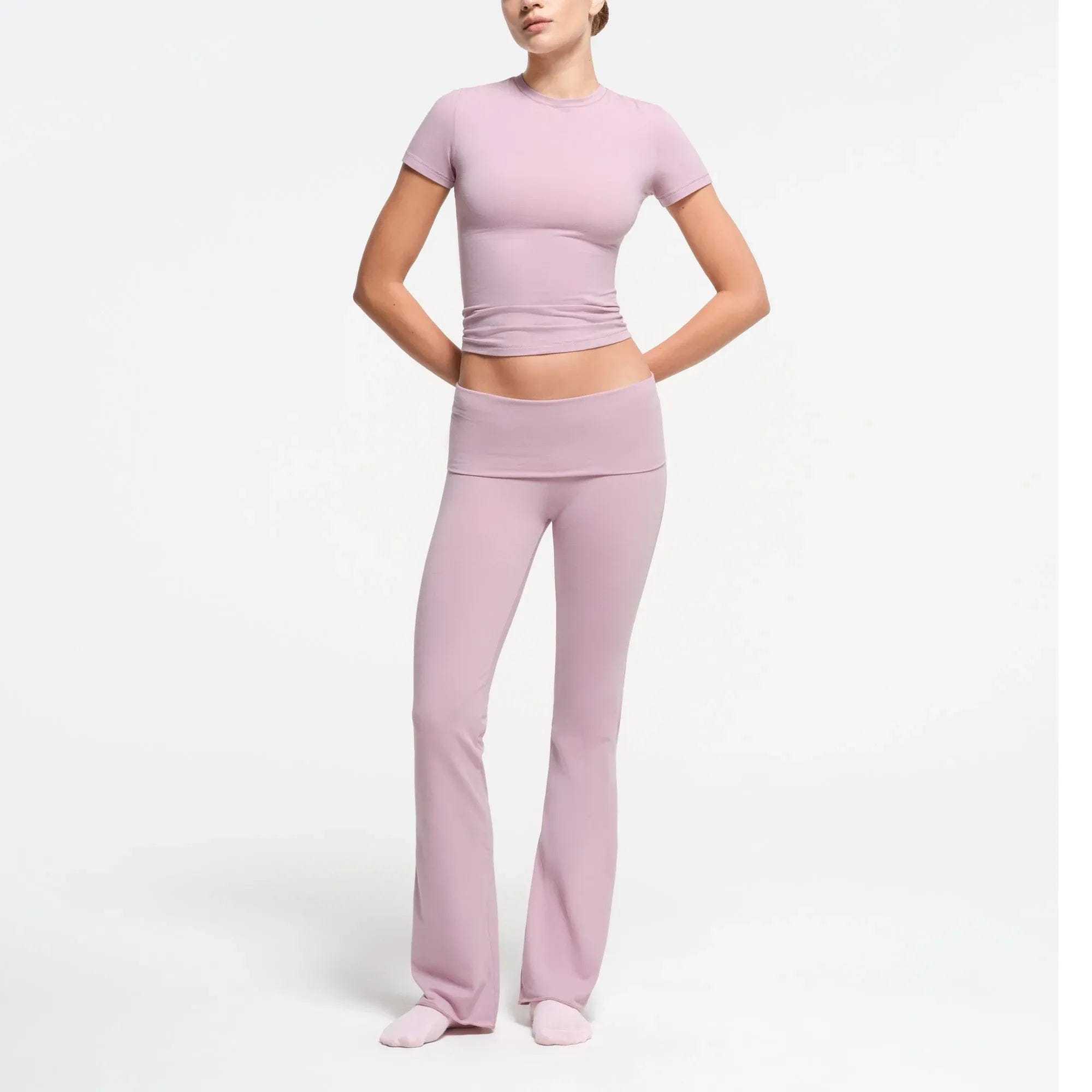COTTON JERSEY Skims Cotton Jersey Foldover Pant Dusk