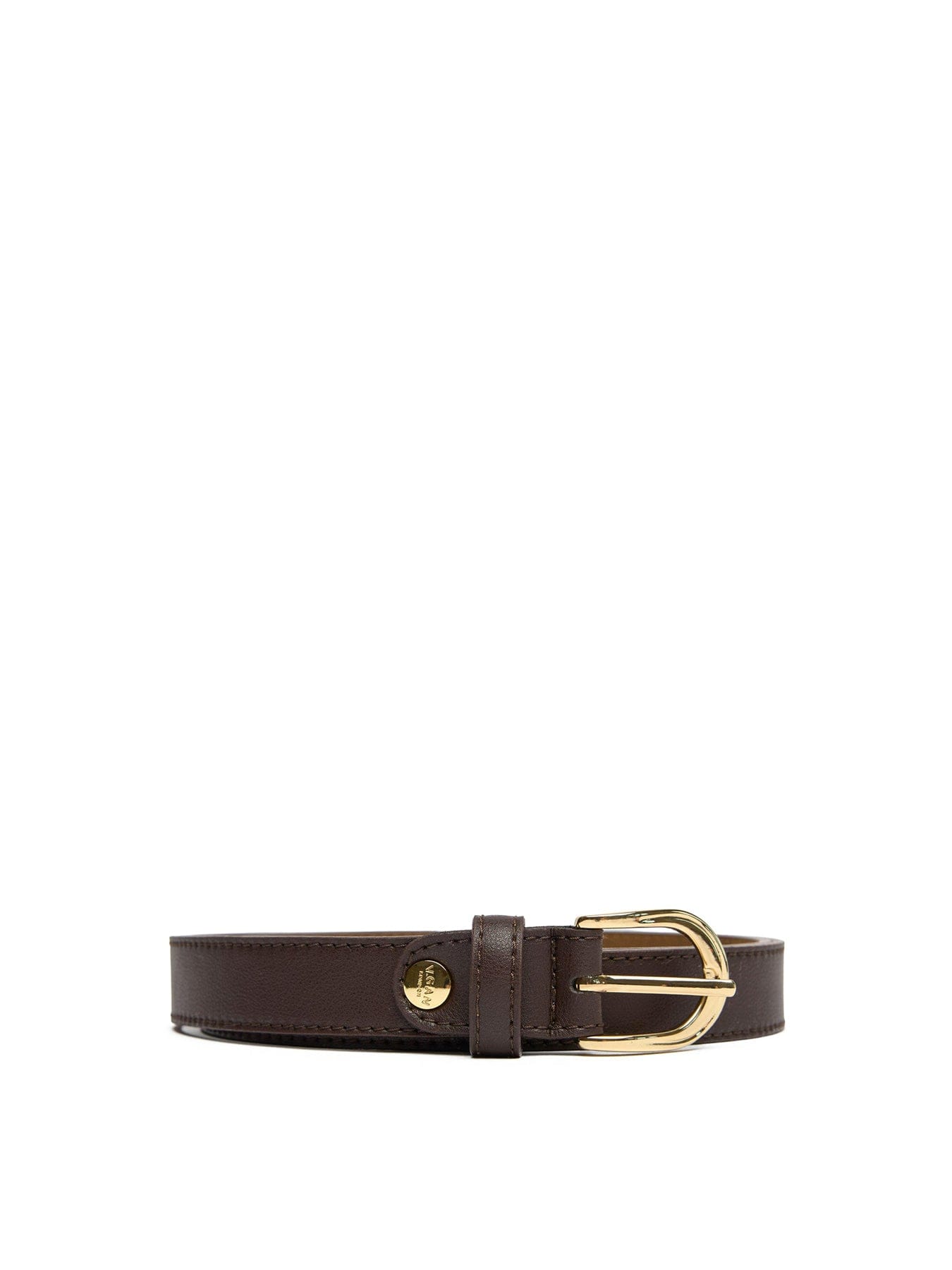 V.gan Vegan Stud 2.5 cm Belt Brown