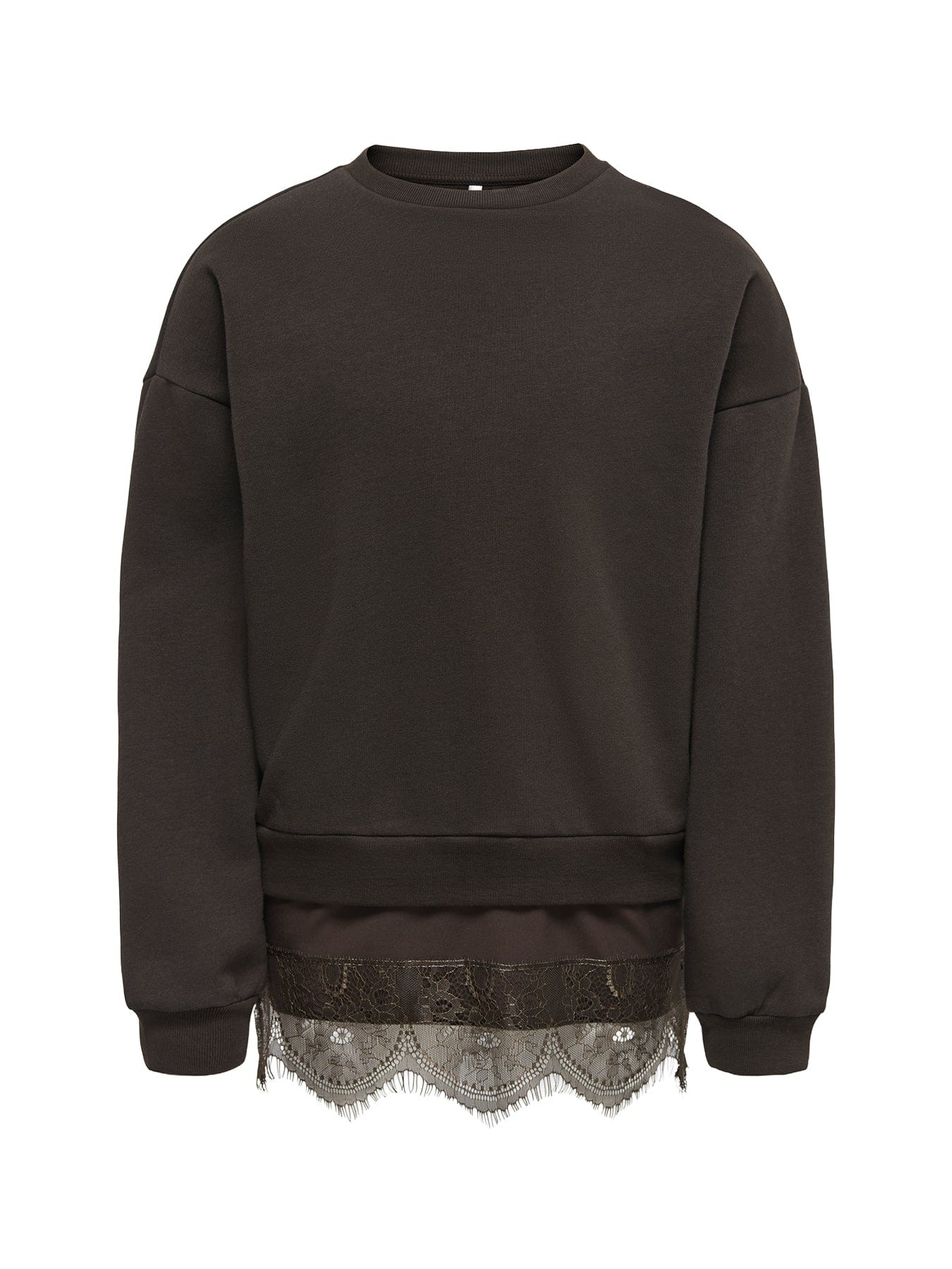 ONLY Kids' Swanna Lace Sweatshirt Brown