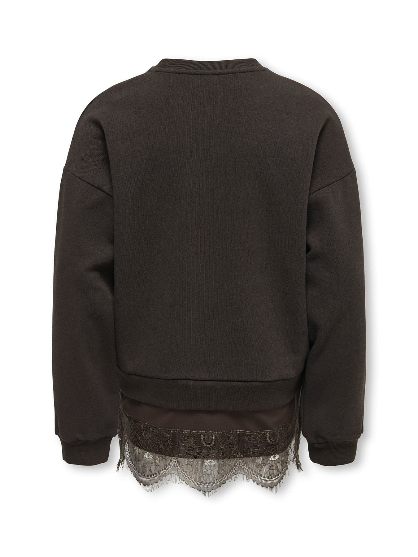 ONLY Kids' Swanna Lace Sweatshirt Brown