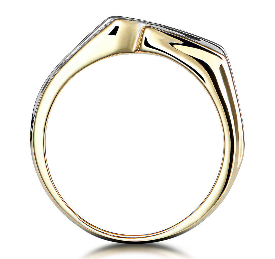 Diamond 0.25ct Diamond Baguette Twist Ring in 9K Gold - SIZE L