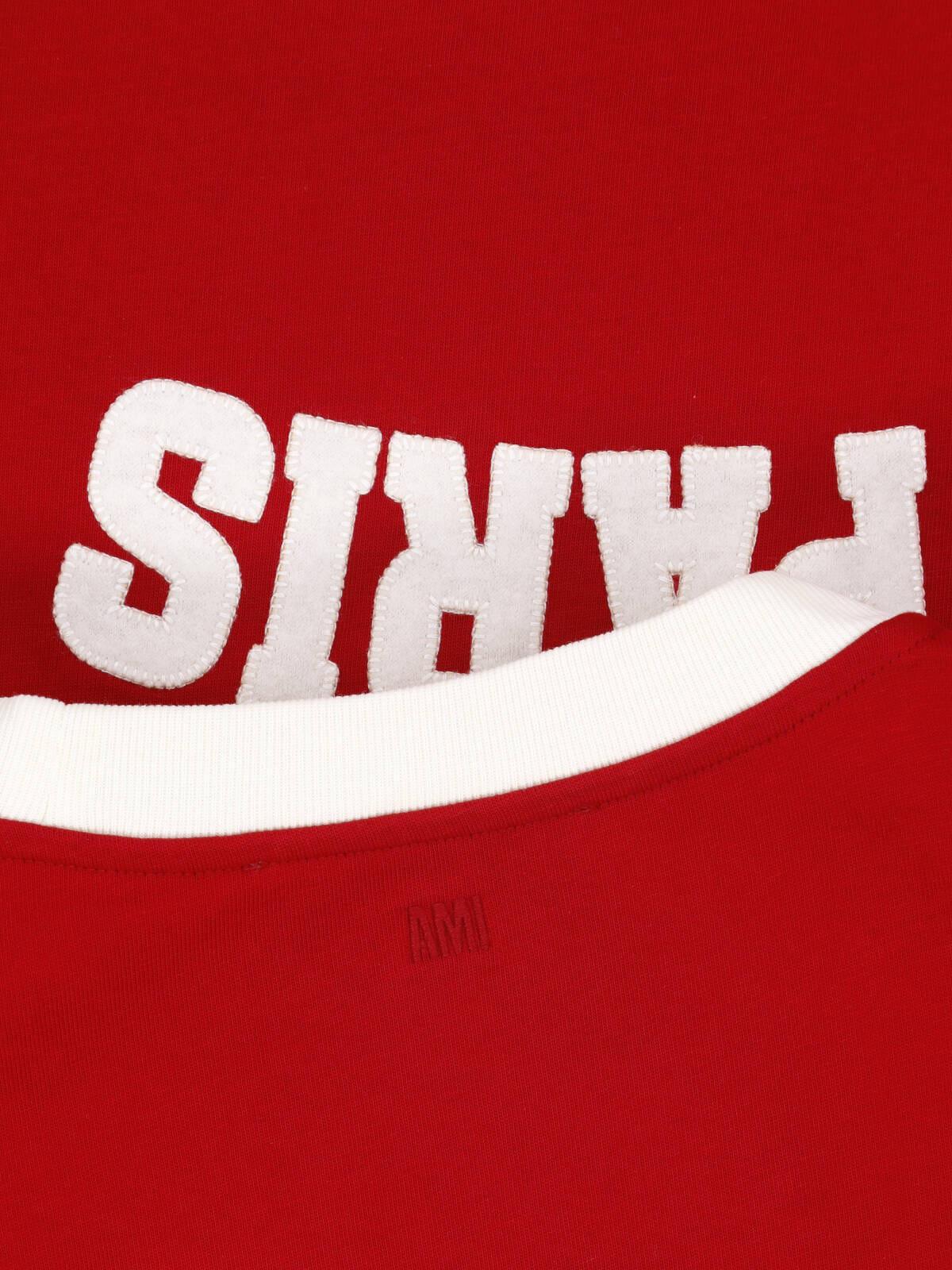 Logo Red Cotton Contrast Logo T - Shirt