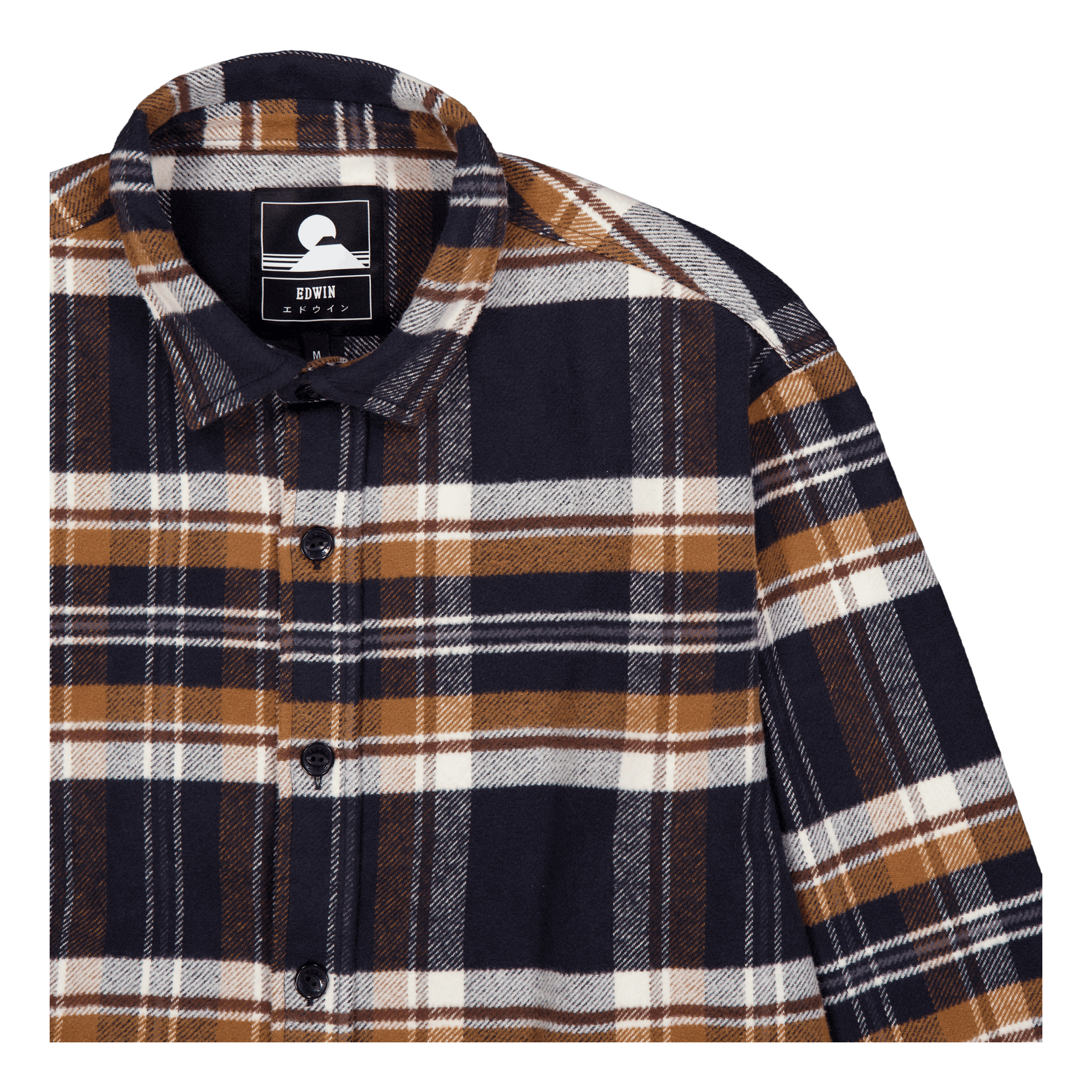 Edwin Sebastian Shirt Ls Navy / Brown